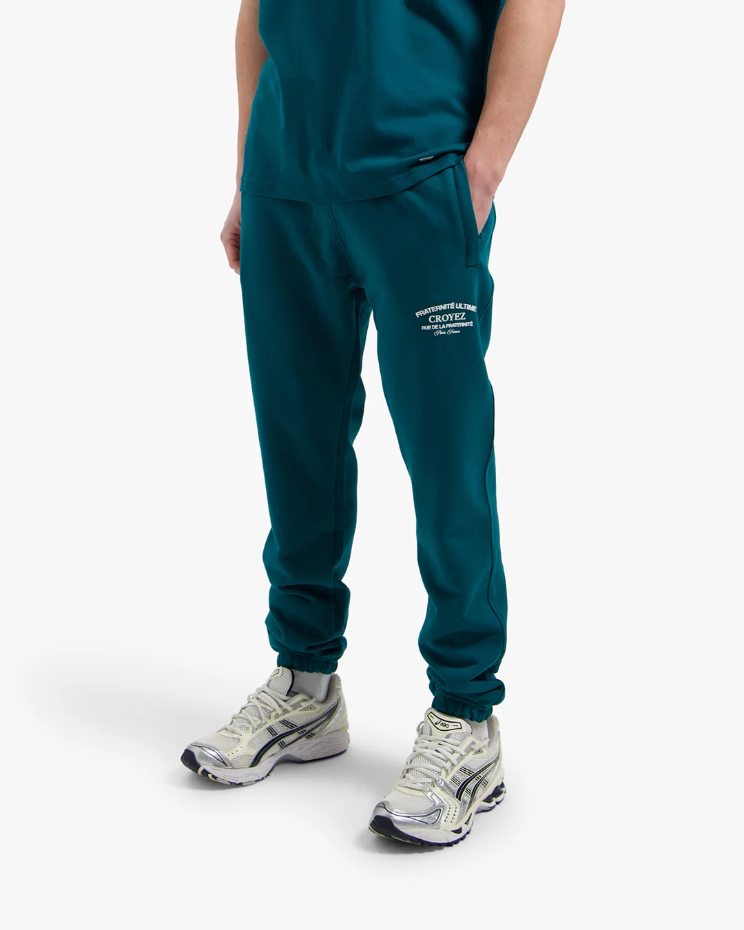 Croyez Original Fraternite Sweatpants | Dark Teal - Image 3