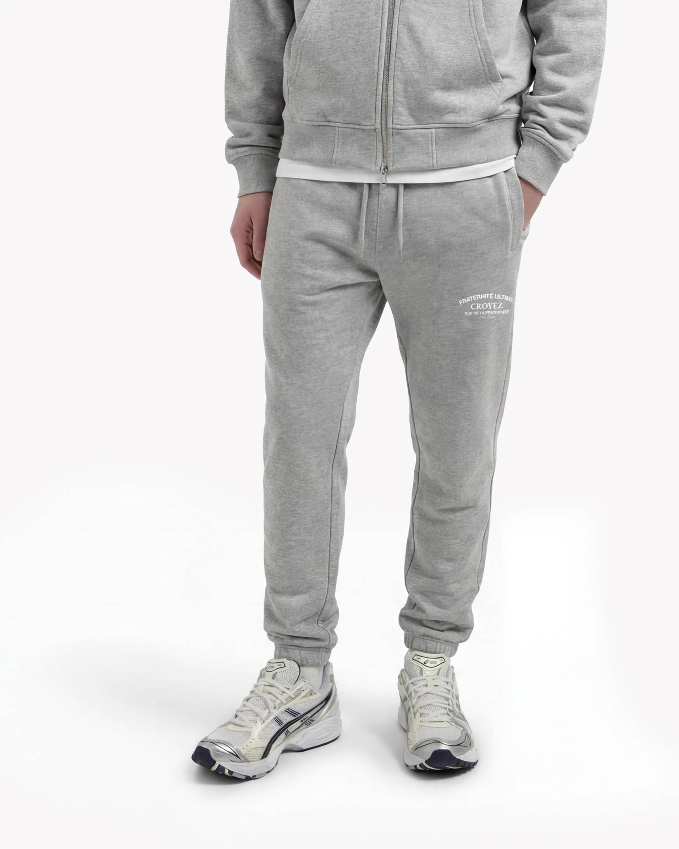 Croyez Original Fraternite Sweatpants | Grey Melange - Image 3