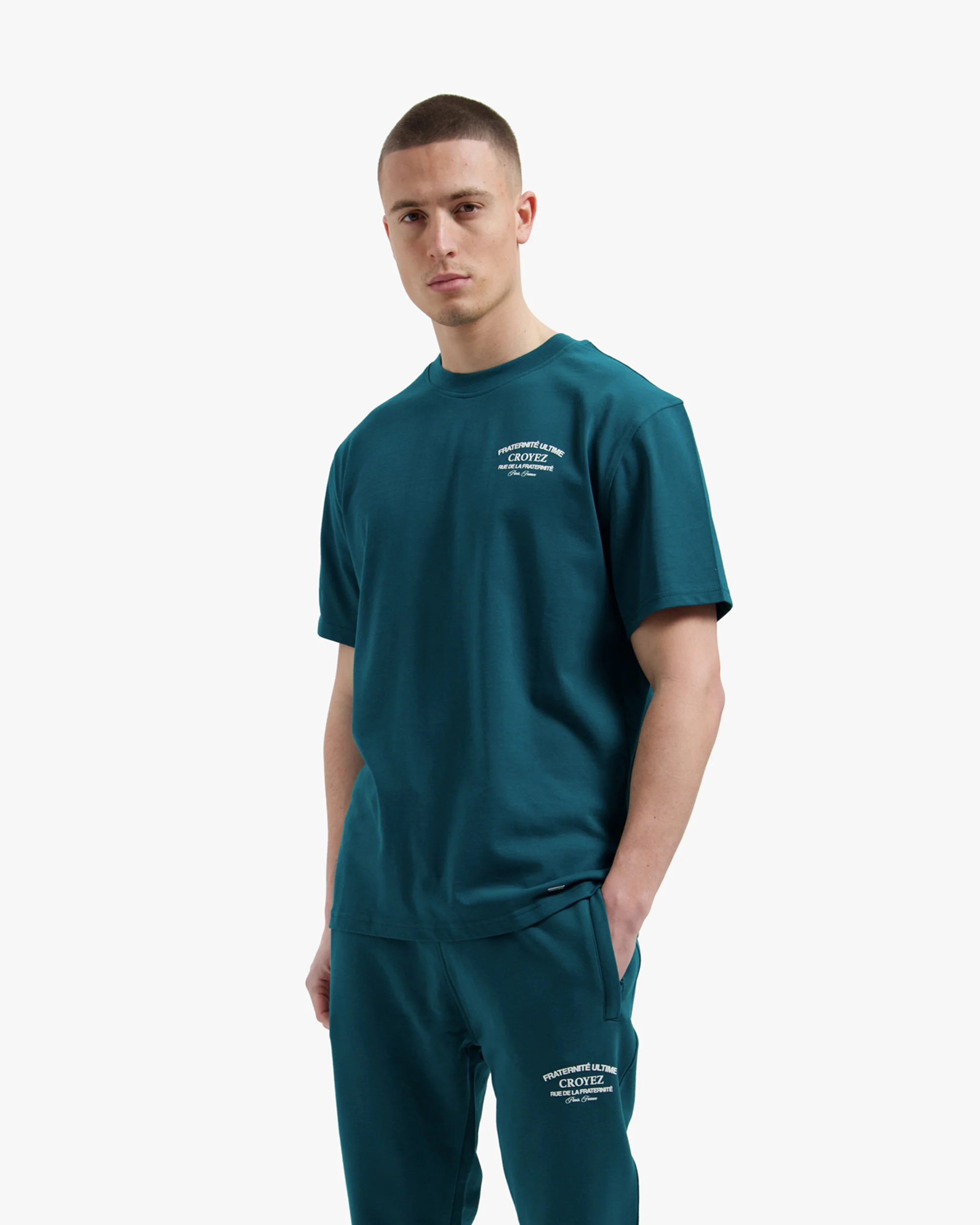 Croyez Original Fraternite T-Shirt | Dark Teal - Image 3