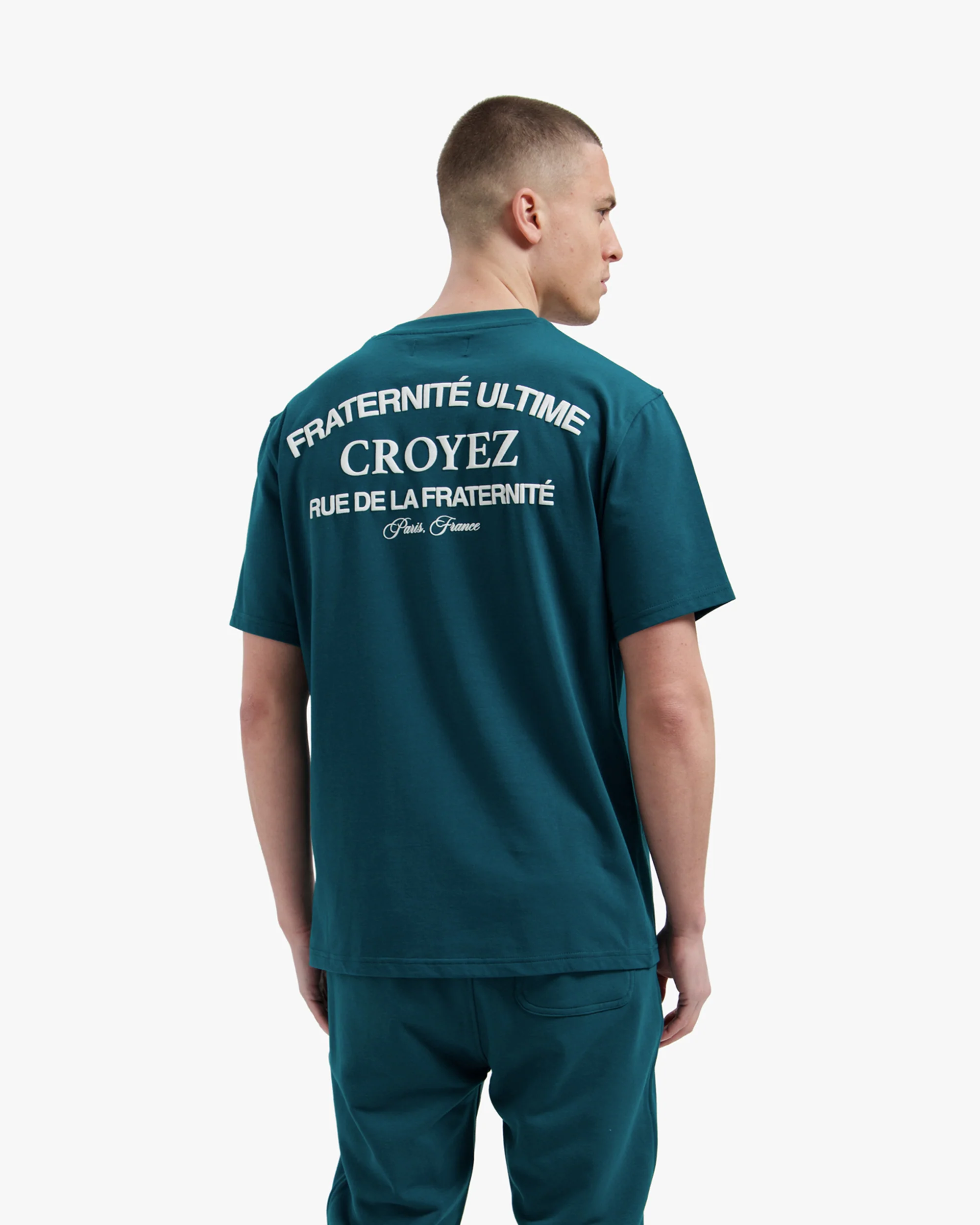 Croyez Original Fraternite T-Shirt | Dark Teal - Image 4