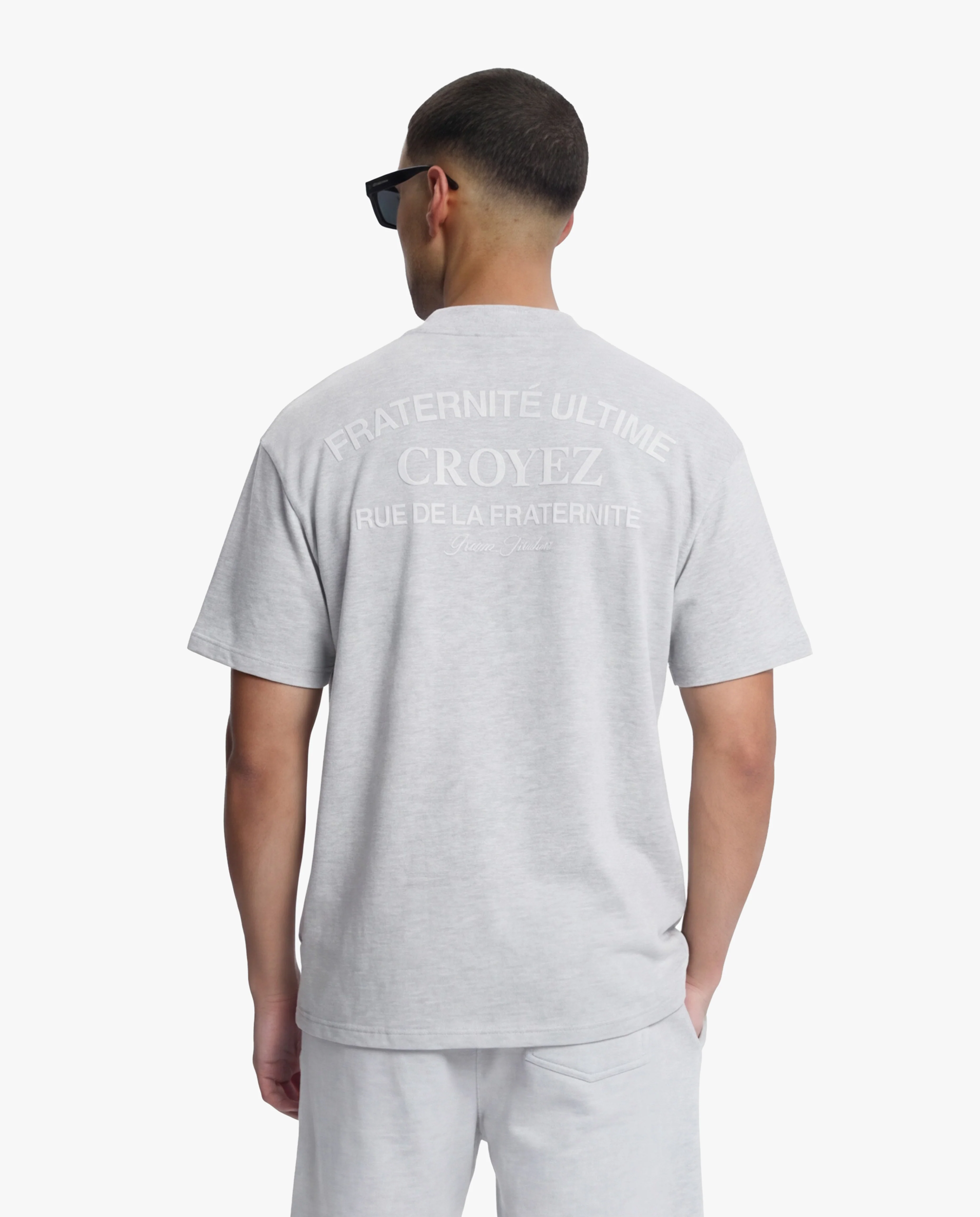Croyez Original Fraternite T-Shirt | Grey Melange - Image 4
