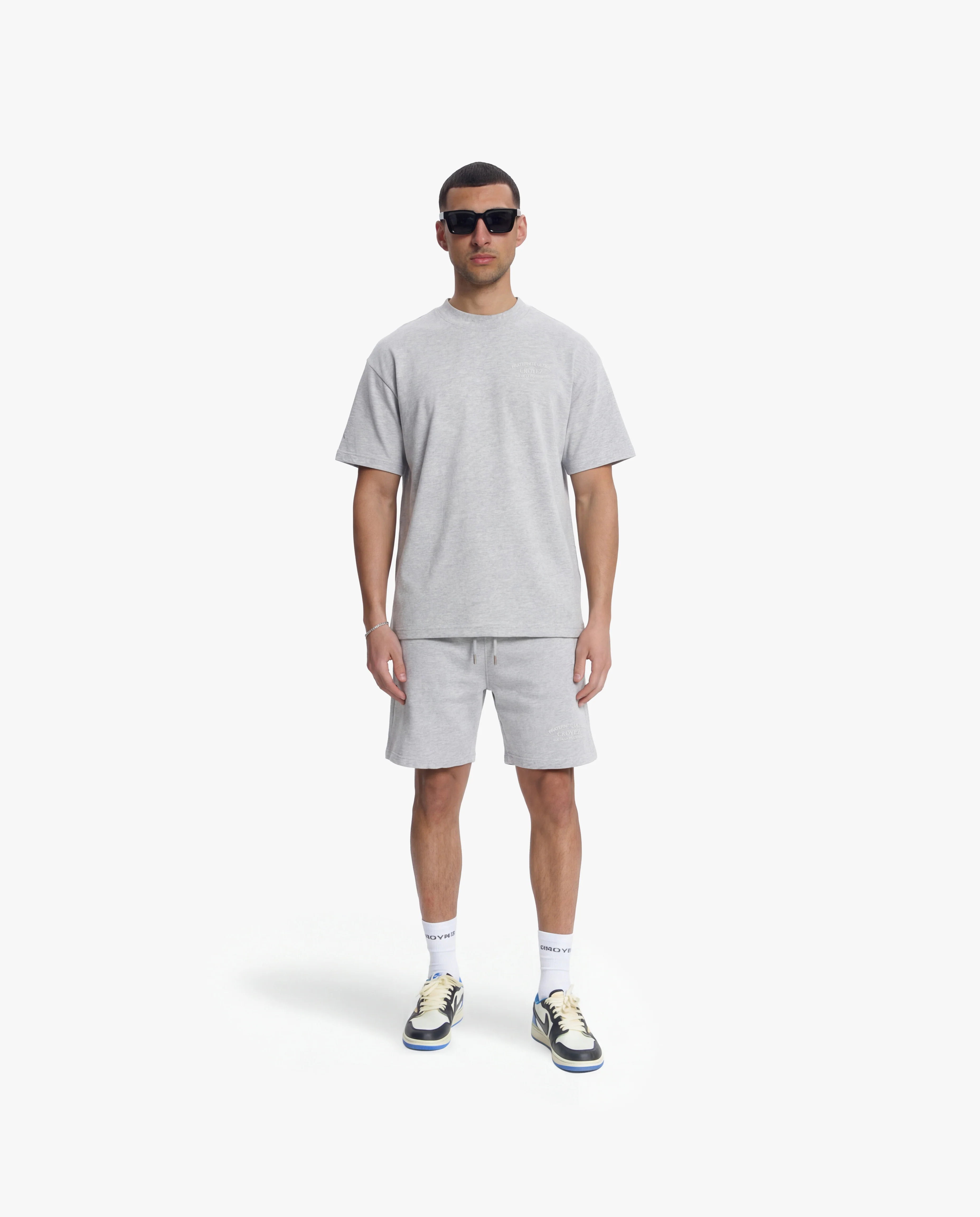 Croyez Original Fraternite T-Shirt | Grey Melange - Image 5