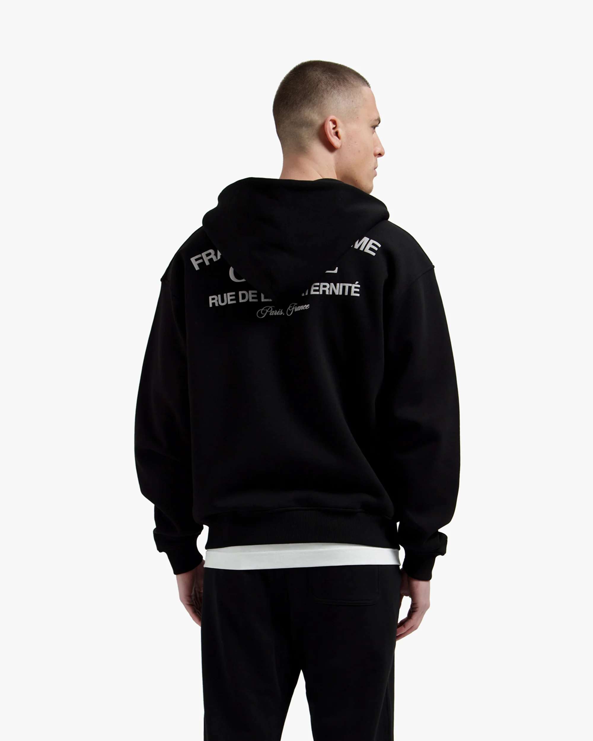 Croyez Original Fraternite Zip Hoodie | Black - Image 4