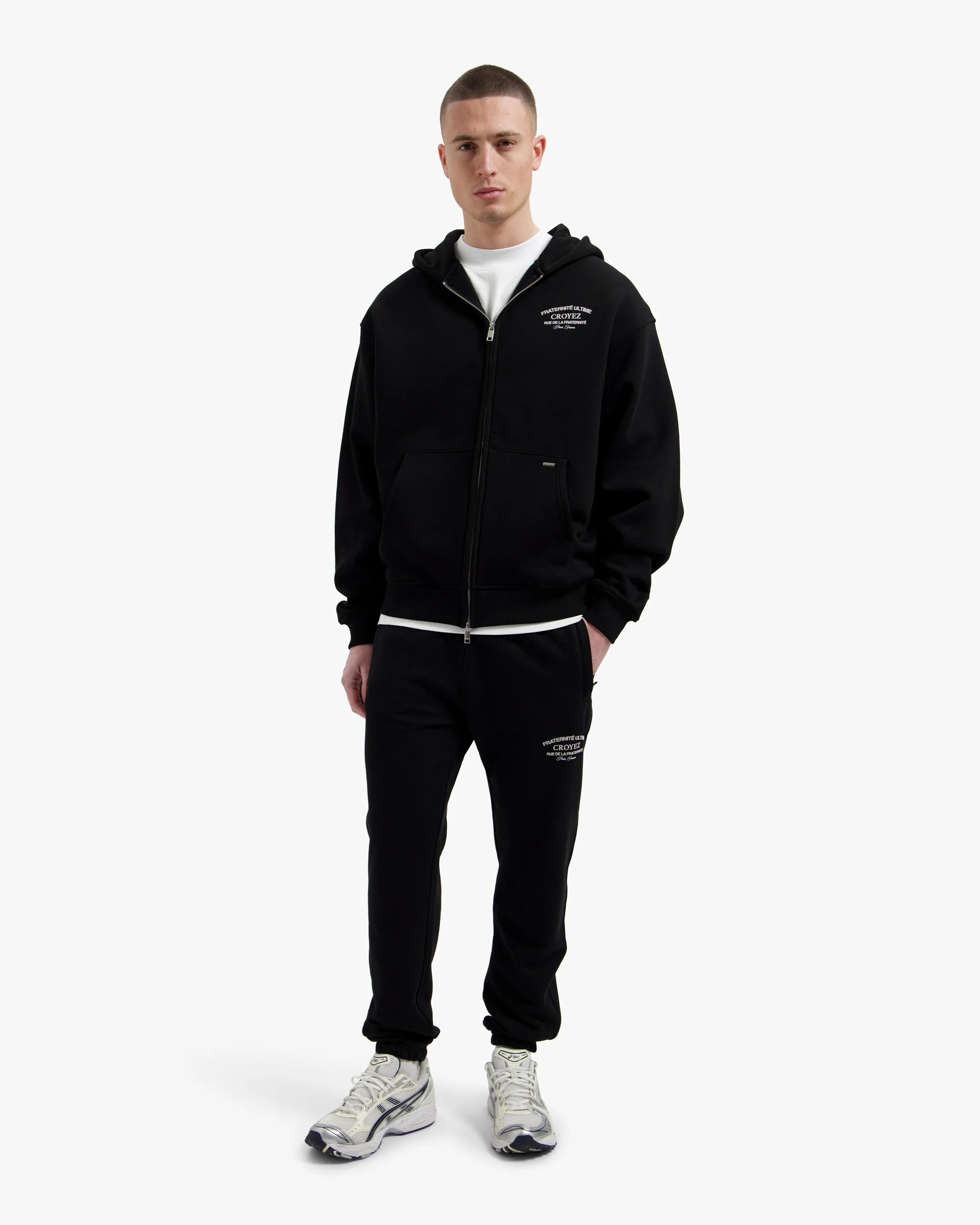 Croyez Original Fraternite Zip Hoodie | Black - Image 5