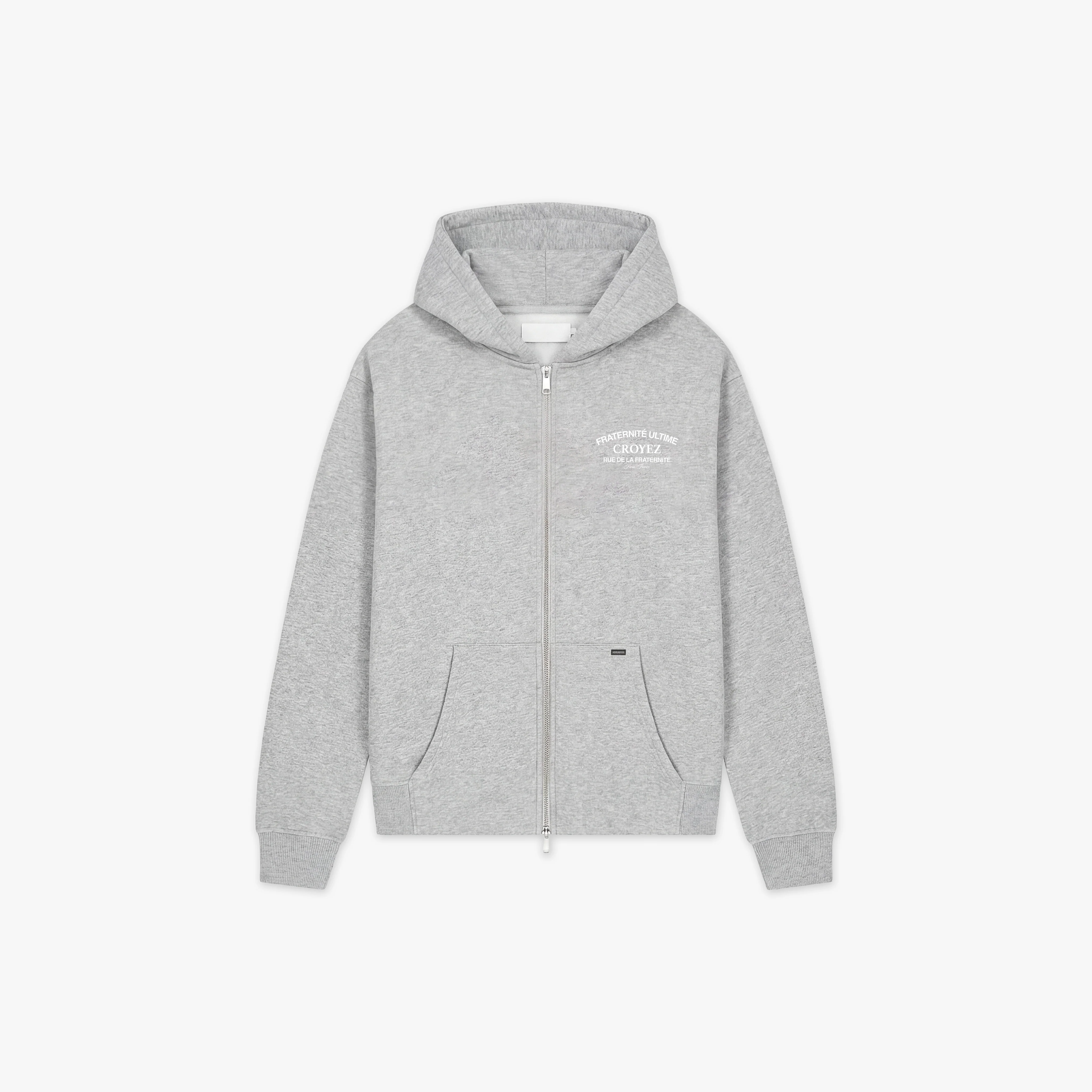 Croyez Original Fraternite Zip Hoodie | Grey Melange