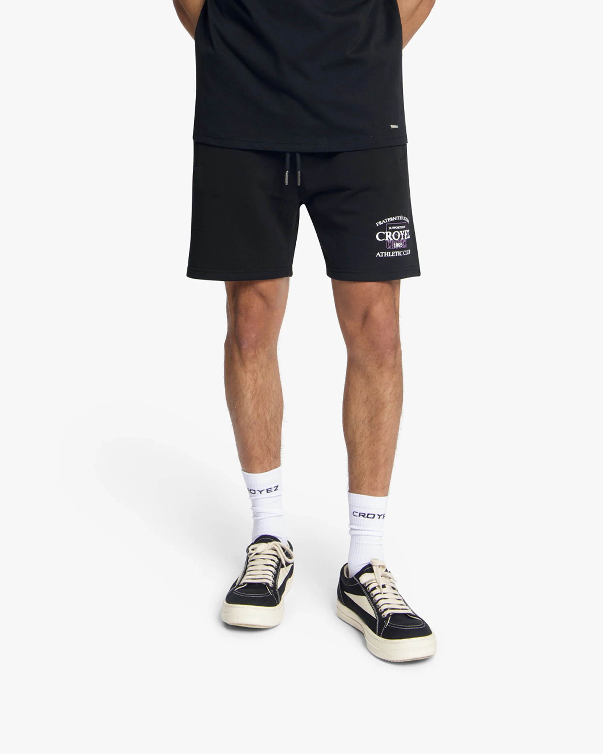 Croyez Overlay Fraternite Shorts | Black - Image 3