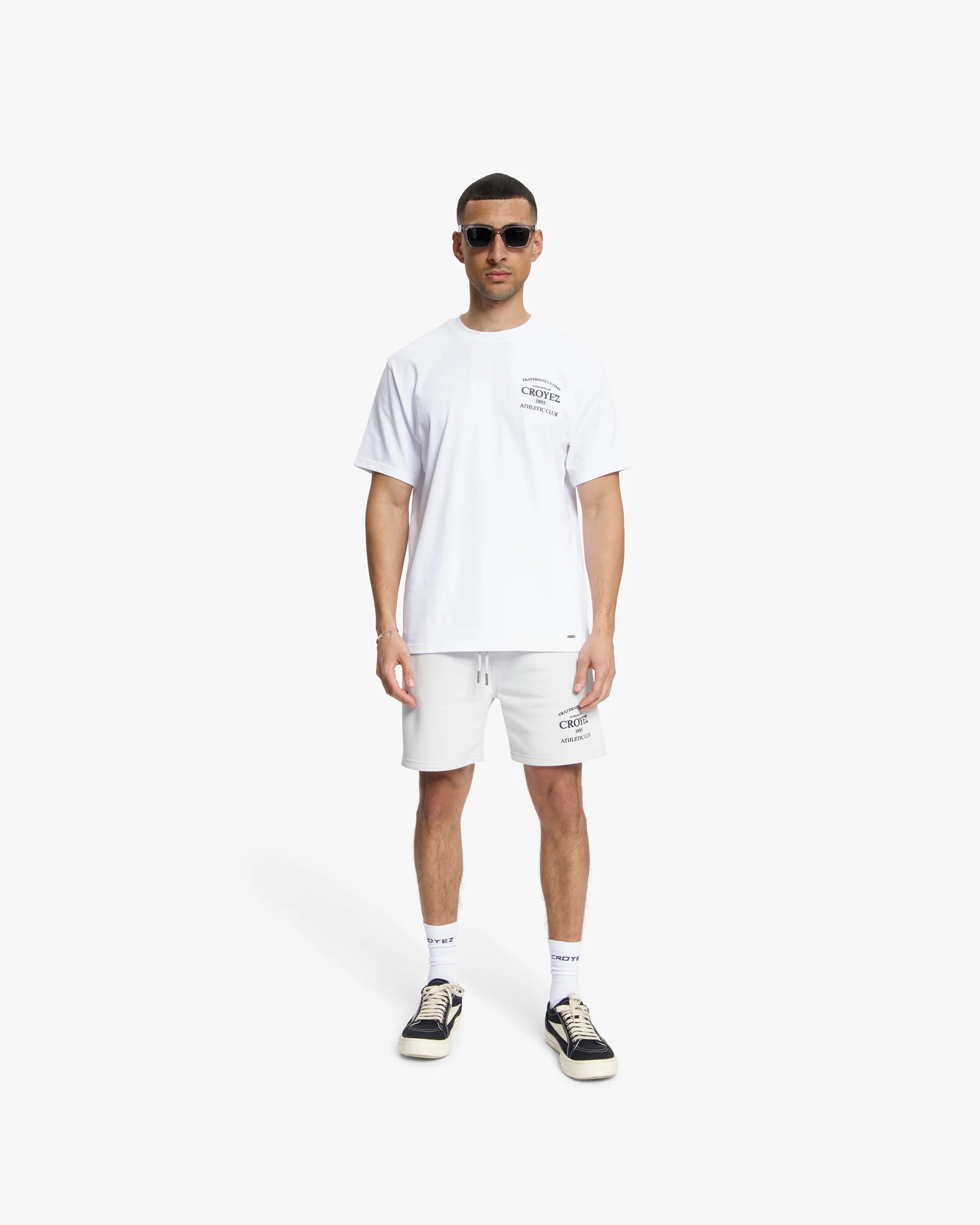 Croyez Overlay Fraternite Shorts | Light Grey - Image 6