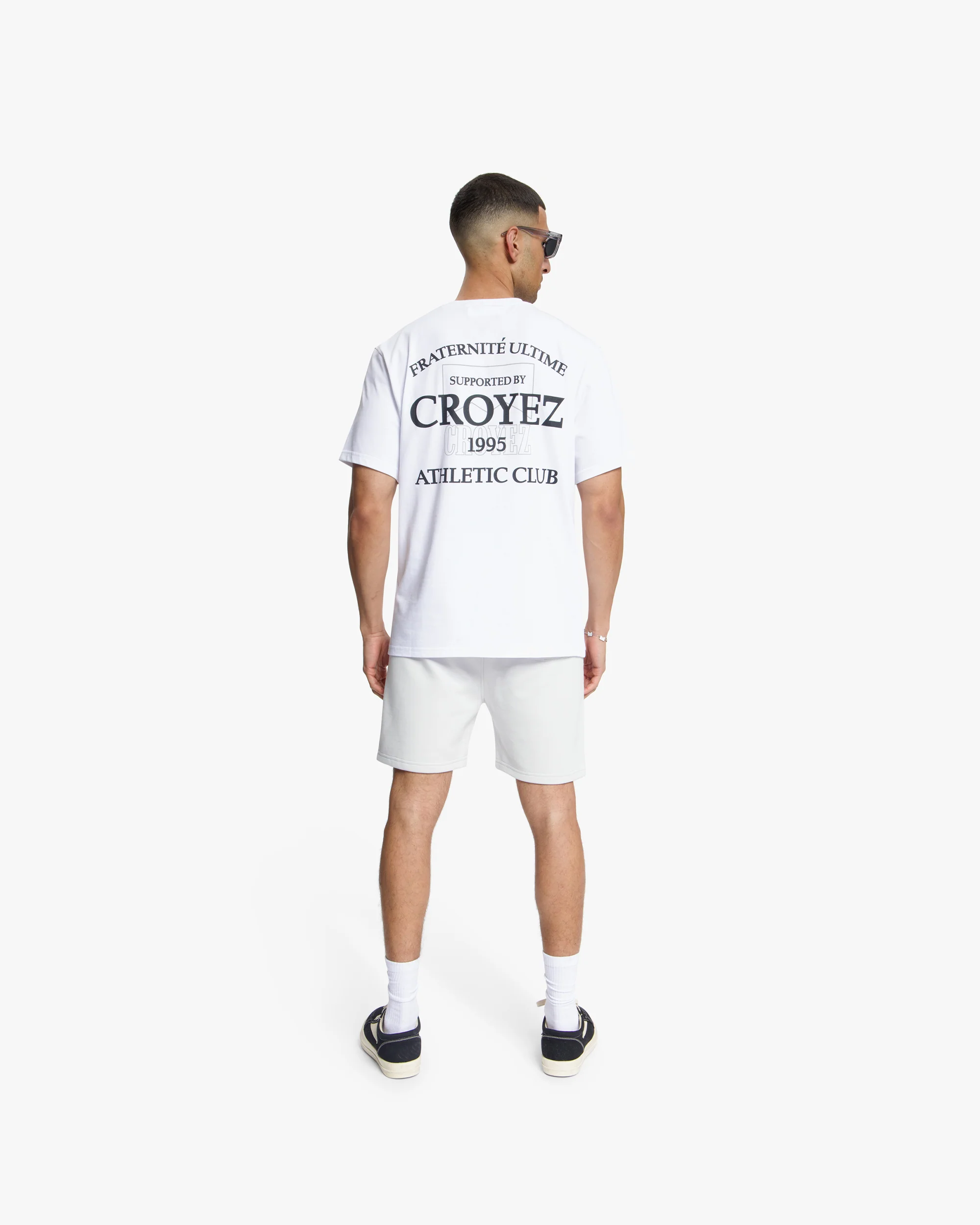 Croyez Overlay Fraternite Shorts | Light Grey - Image 8
