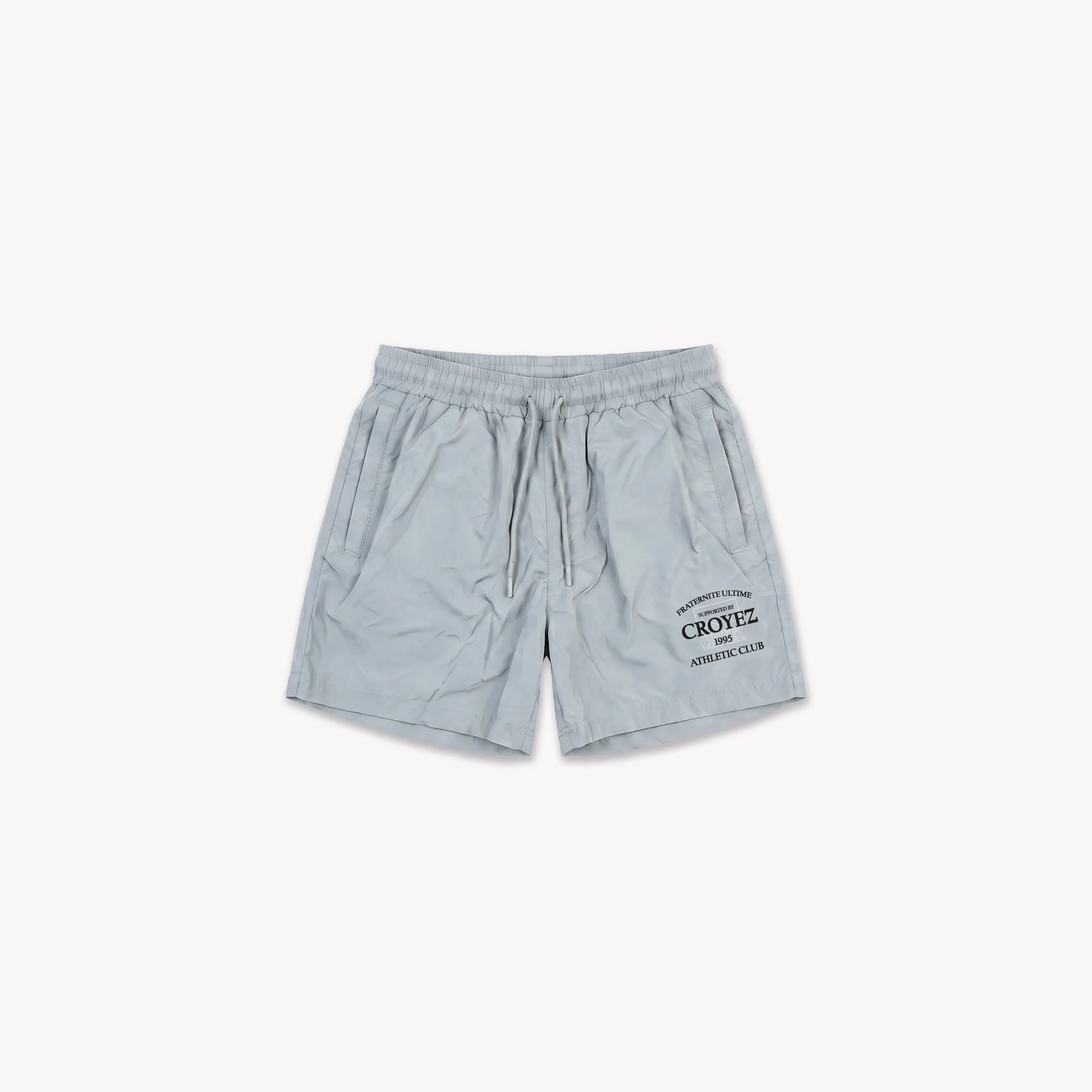 Croyez Overlay Fraternite Swim Shorts | Light Grey