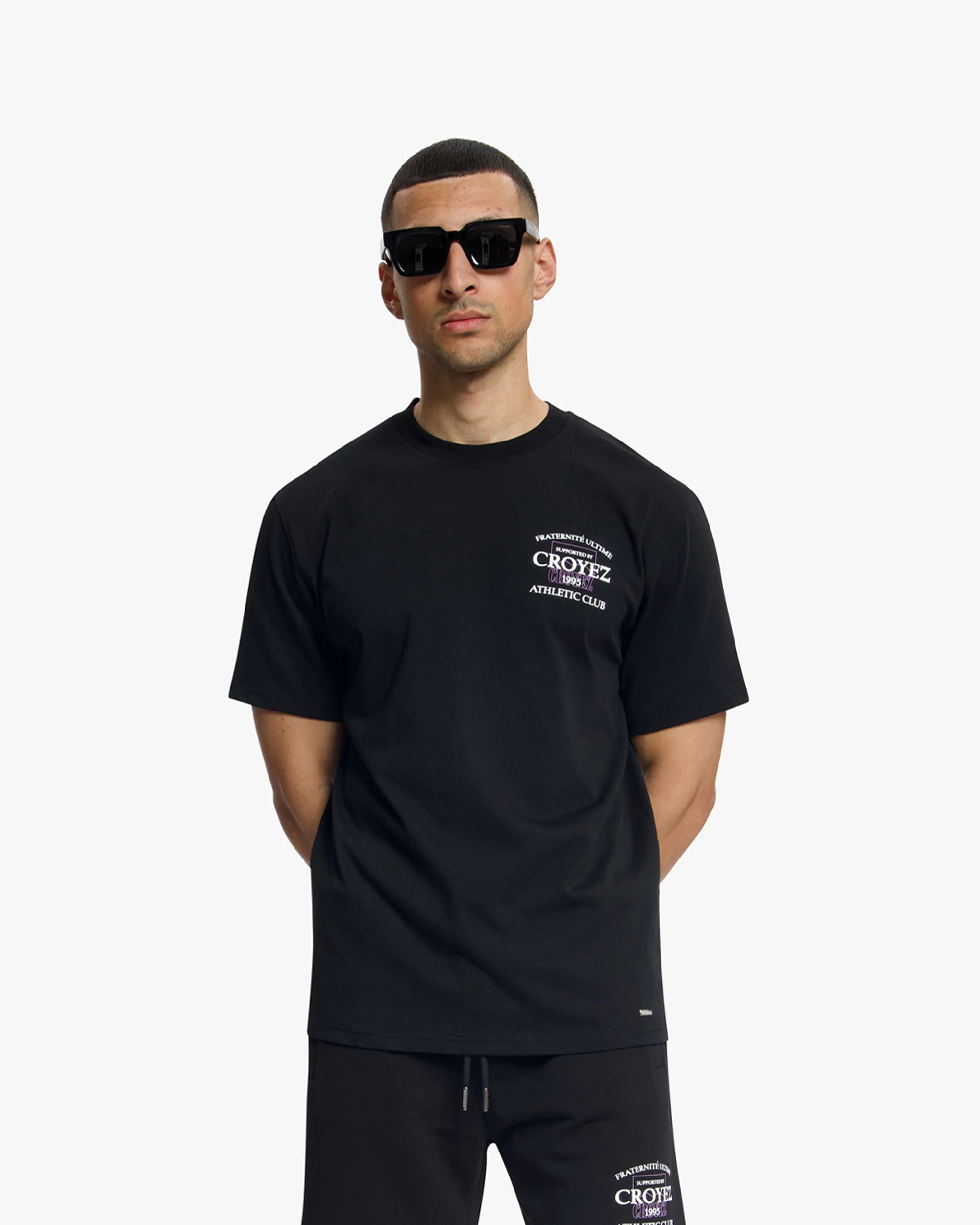 Croyez Overlay Fraternite T-Shirt | Black - Image 3