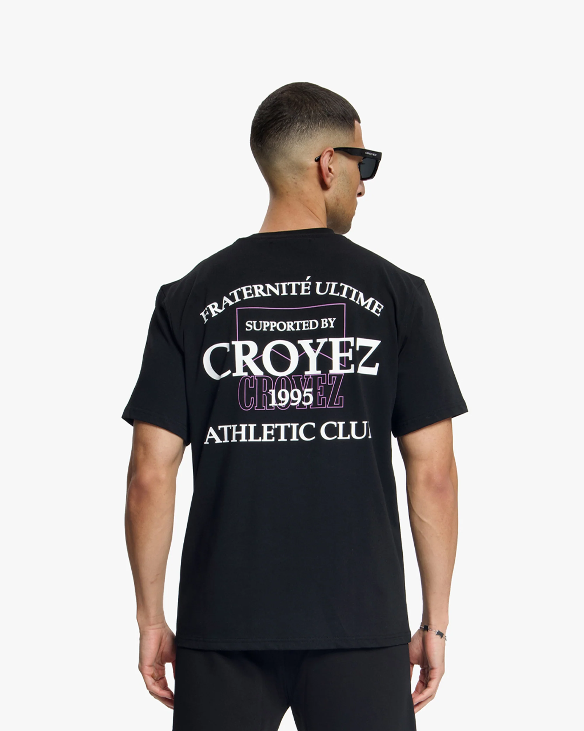 Croyez Overlay Fraternite T-Shirt | Black - Image 4