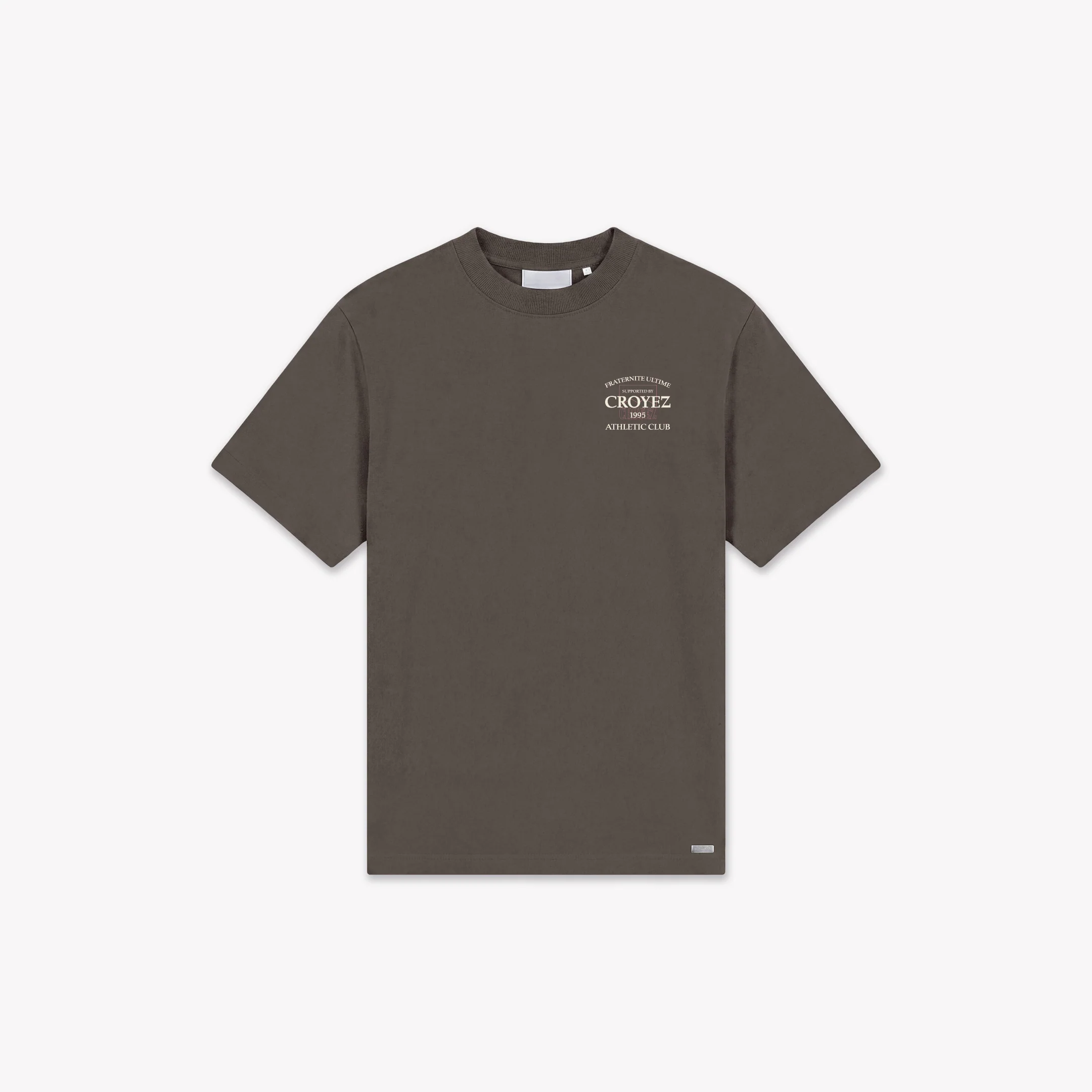 Croyez Overlay Fraternite T-Shirt | Washed Brown