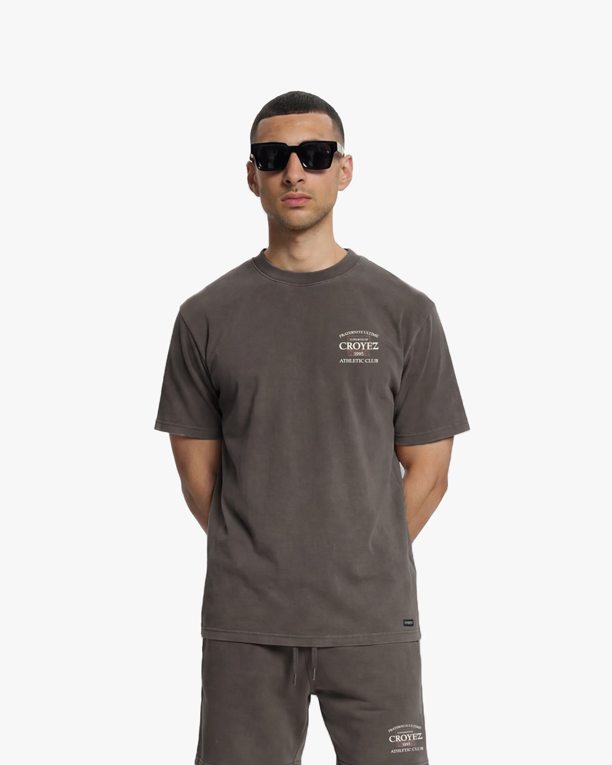 Croyez Overlay Fraternite T-Shirt | Washed Brown - Image 3