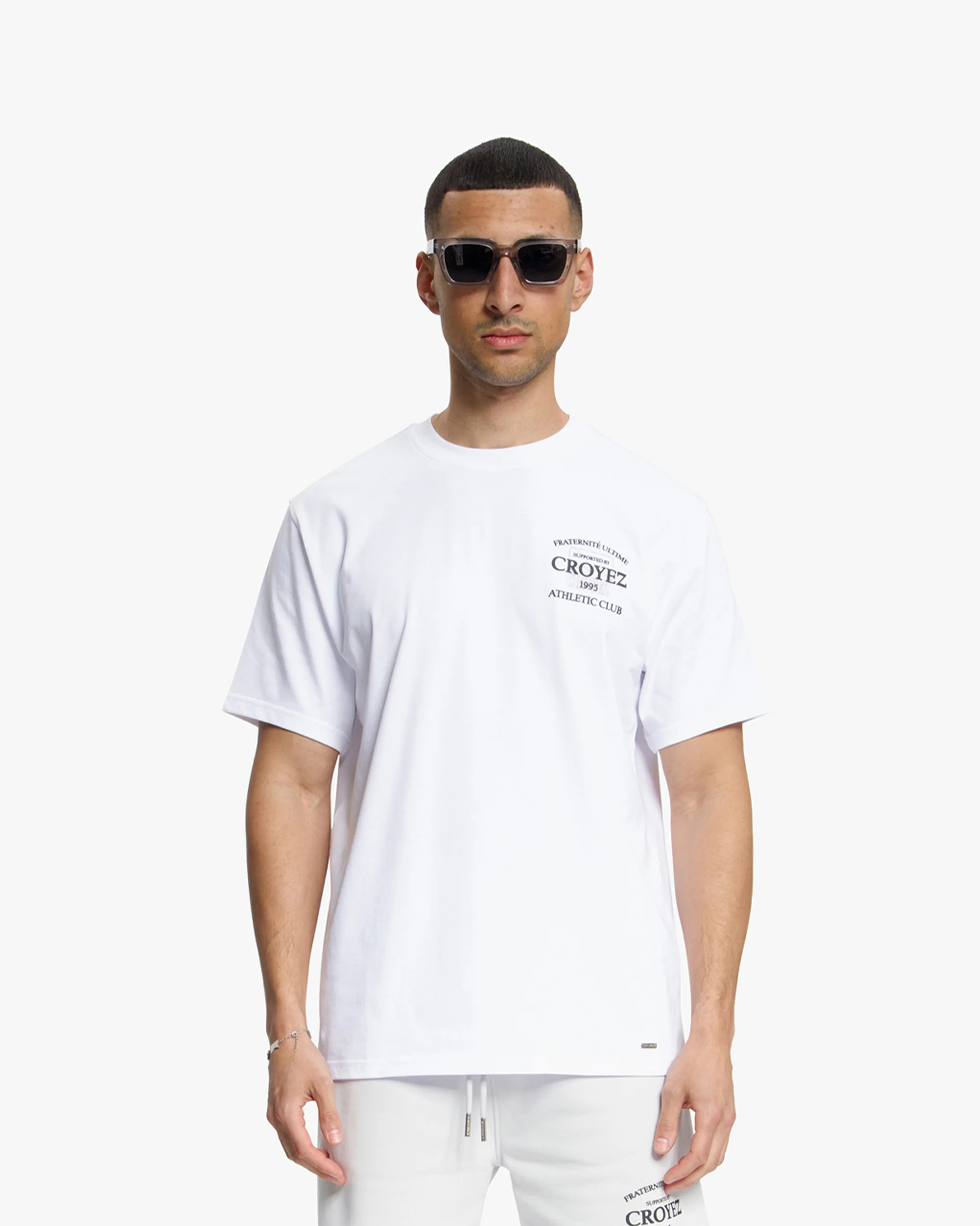 Croyez Overlay Fraternite T-Shirt | White - Image 3