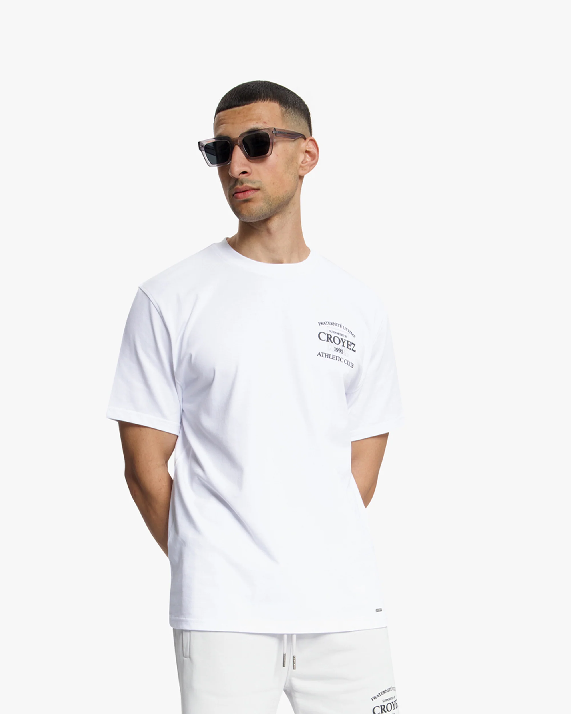 Croyez Overlay Fraternite T-Shirt | White - Image 4