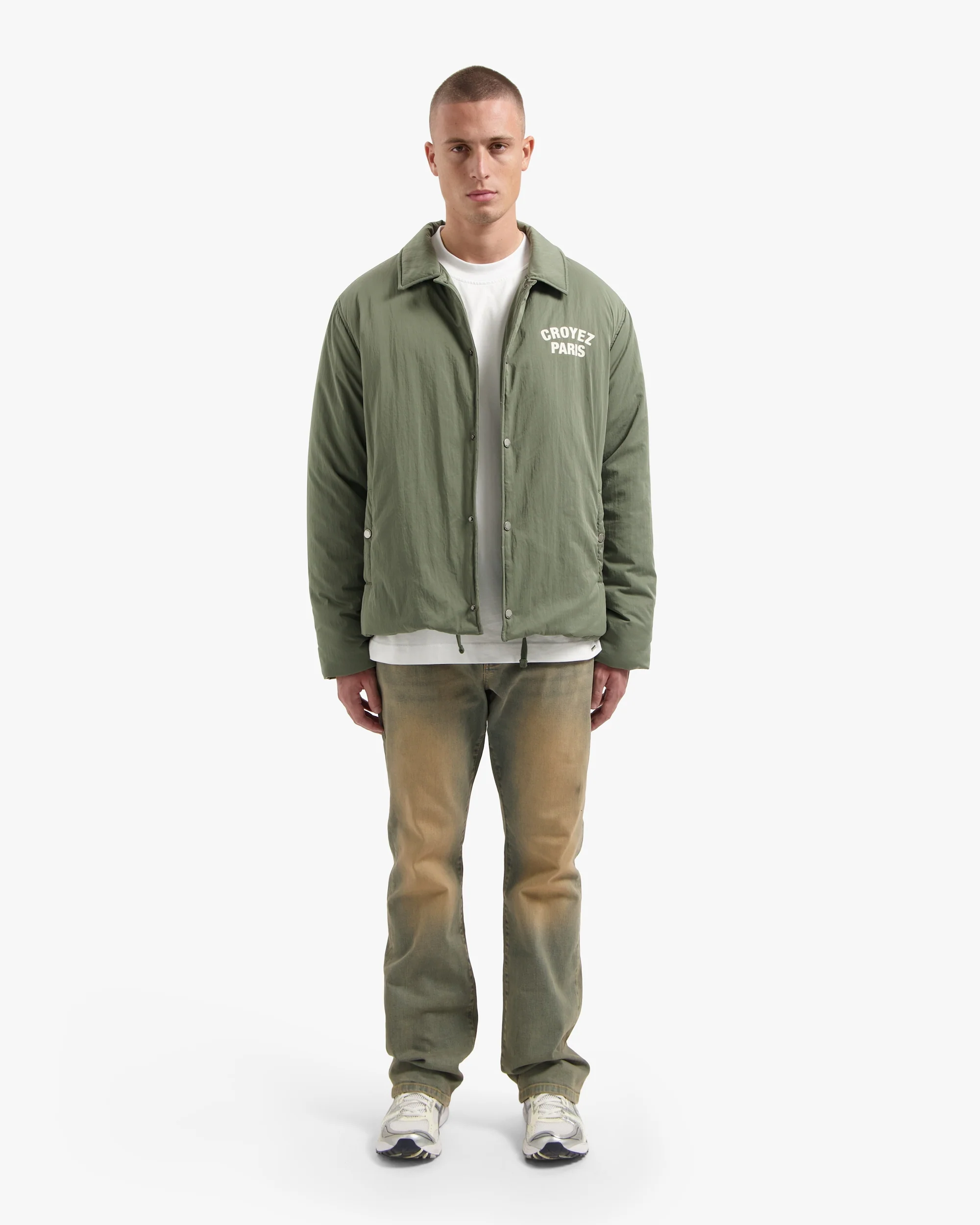 CROYEZ PARIS PADDED COACH JACKET | DUSTY OLIVE - Image 5