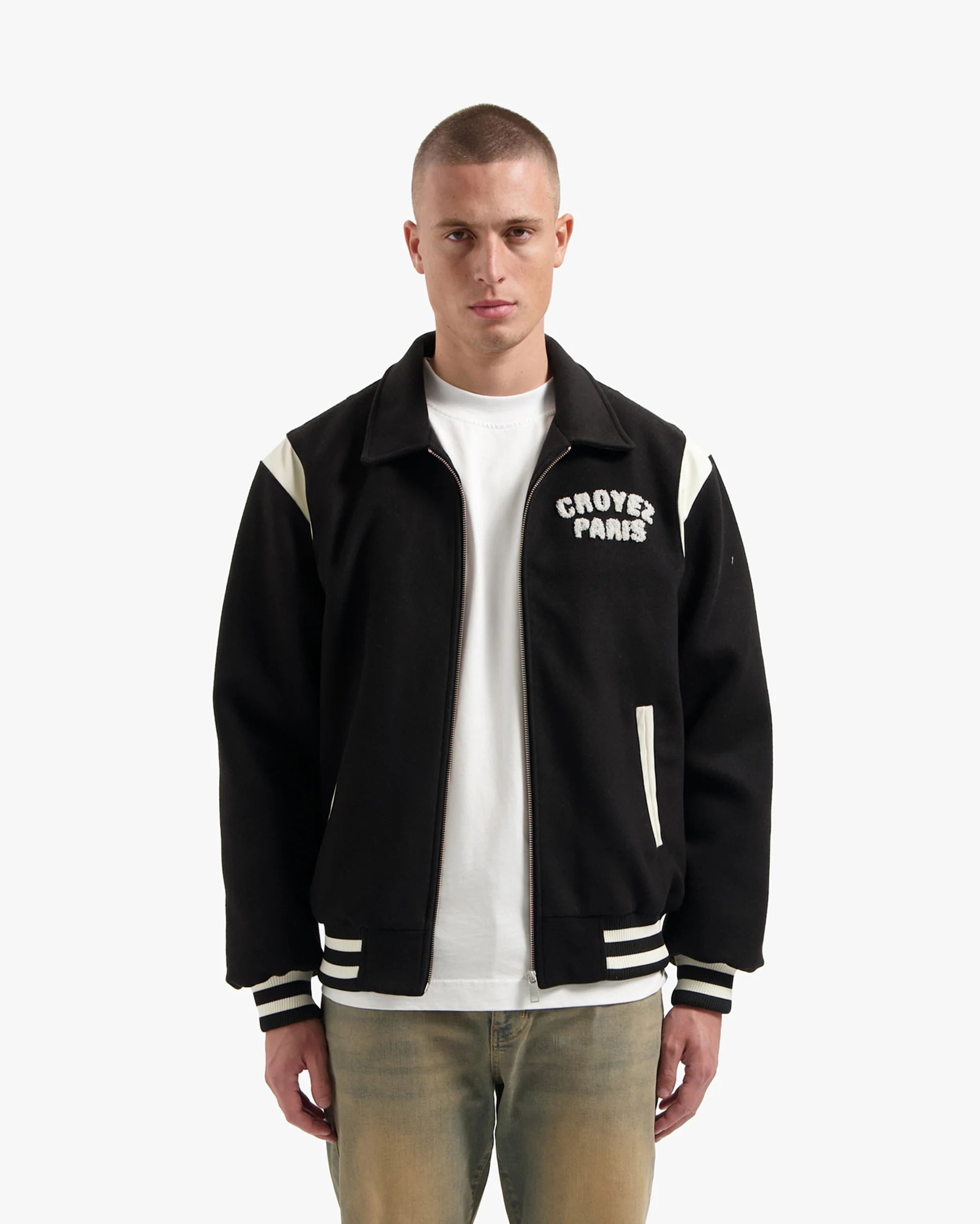 CROYEZ PARIS VARSITY JACKET | BLACK - Image 3