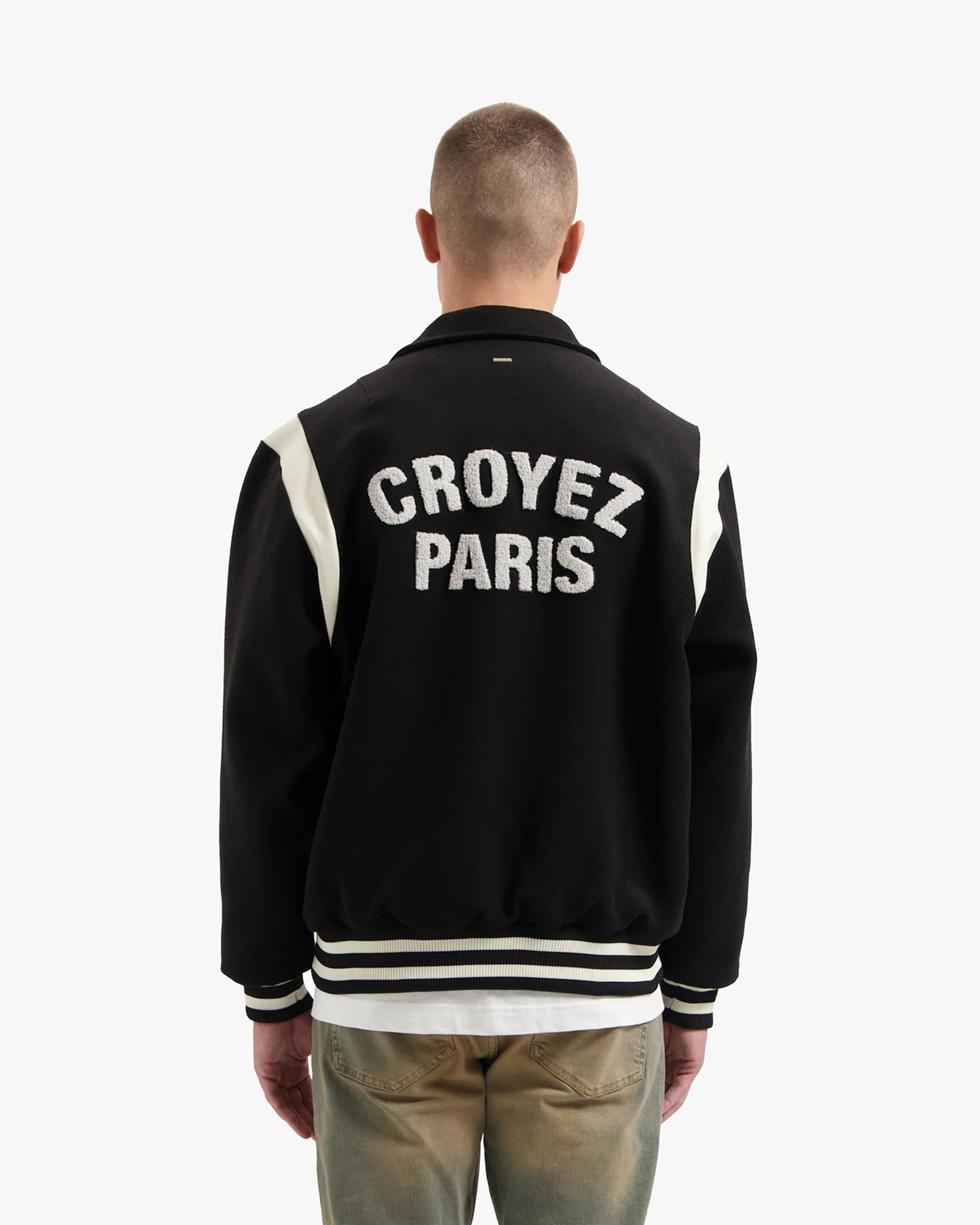 CROYEZ PARIS VARSITY JACKET | BLACK - Image 4