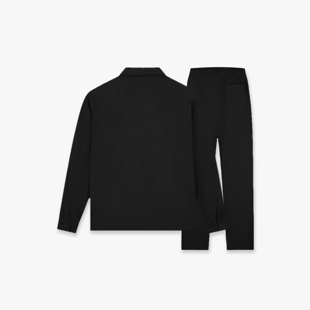Croyez Plisse Longsleeve Set | Black - Image 2