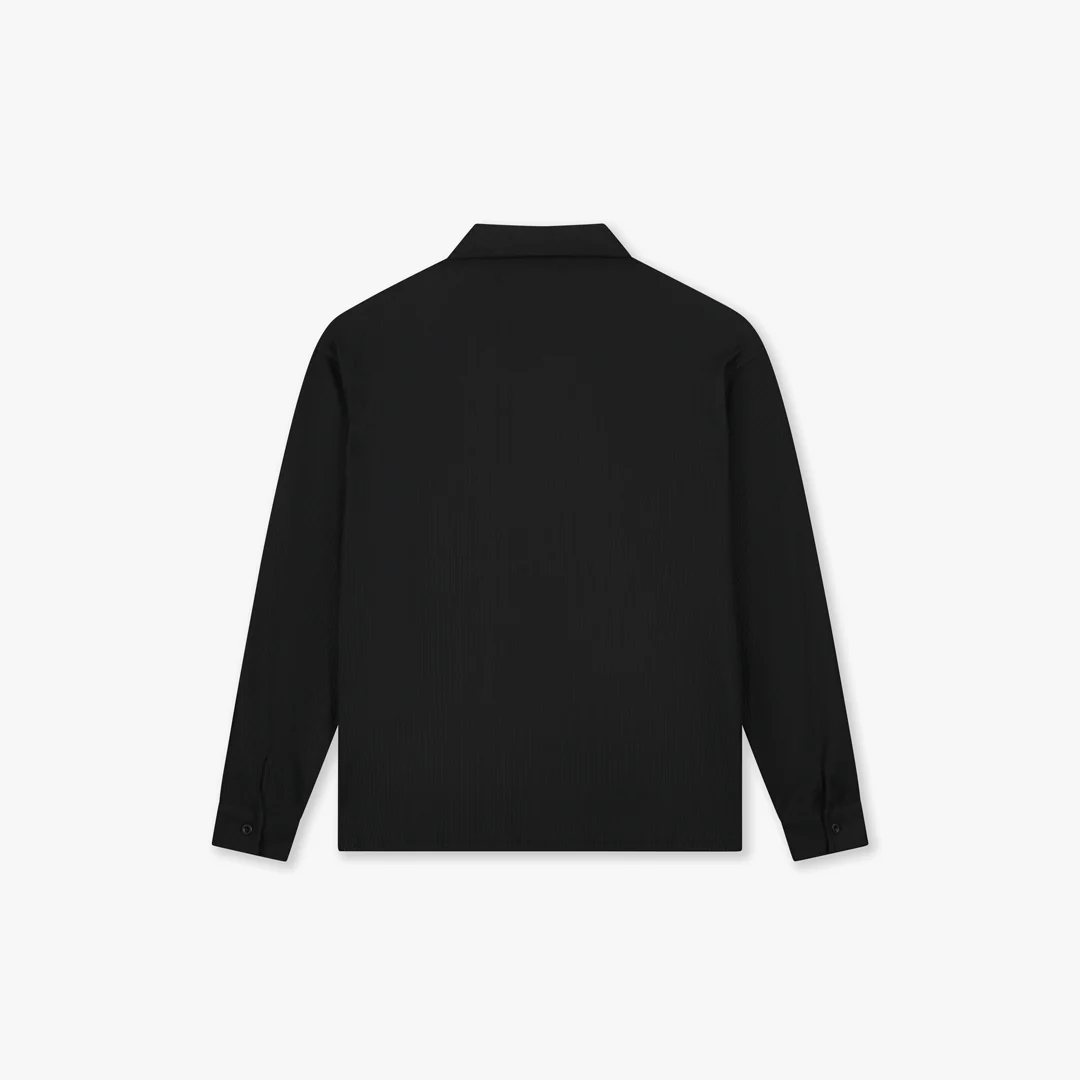 Croyez Plisse Longsleeve Shirt | Black - Image 2