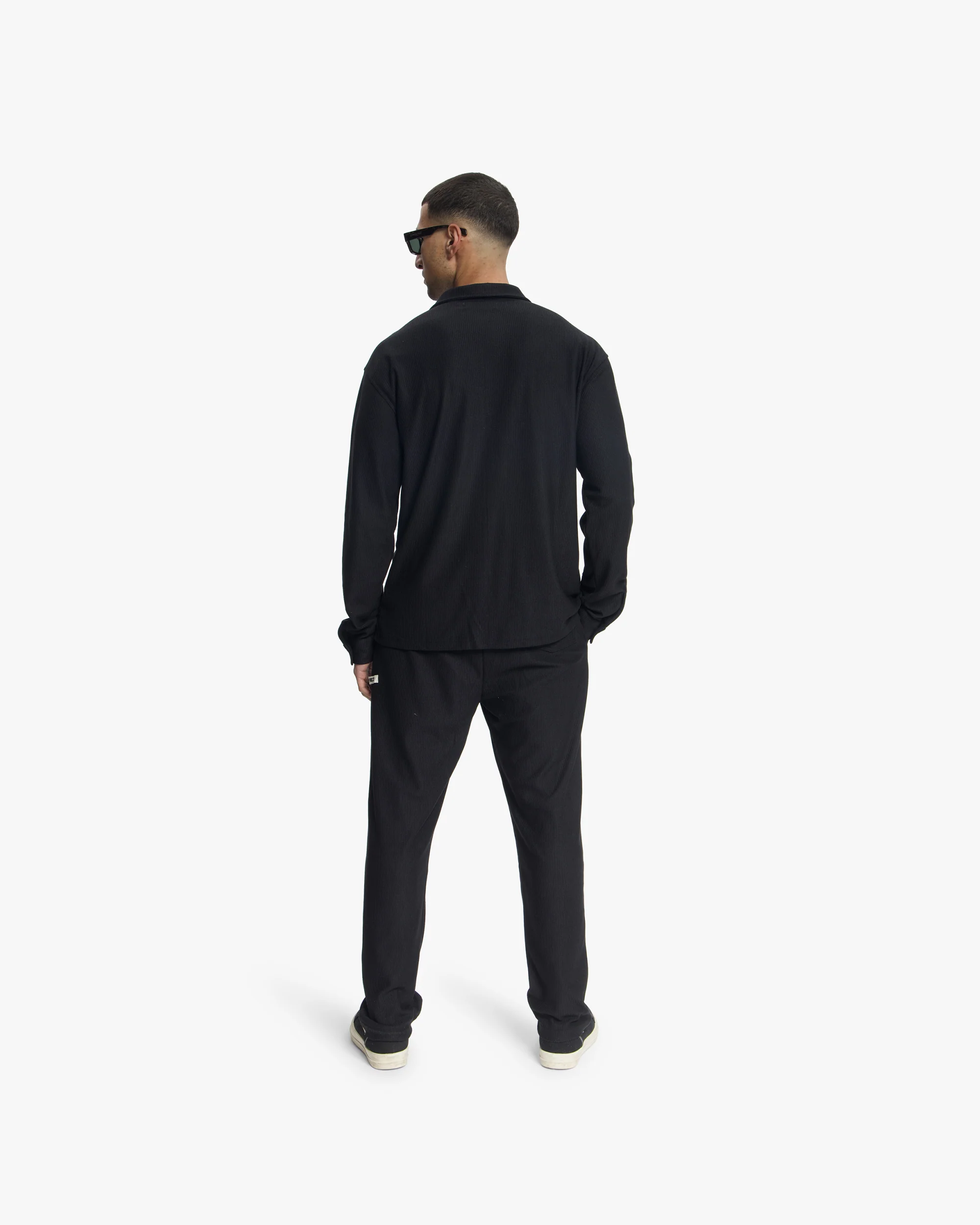 Croyez Plisse Longsleeve Shirt | Black - Image 6
