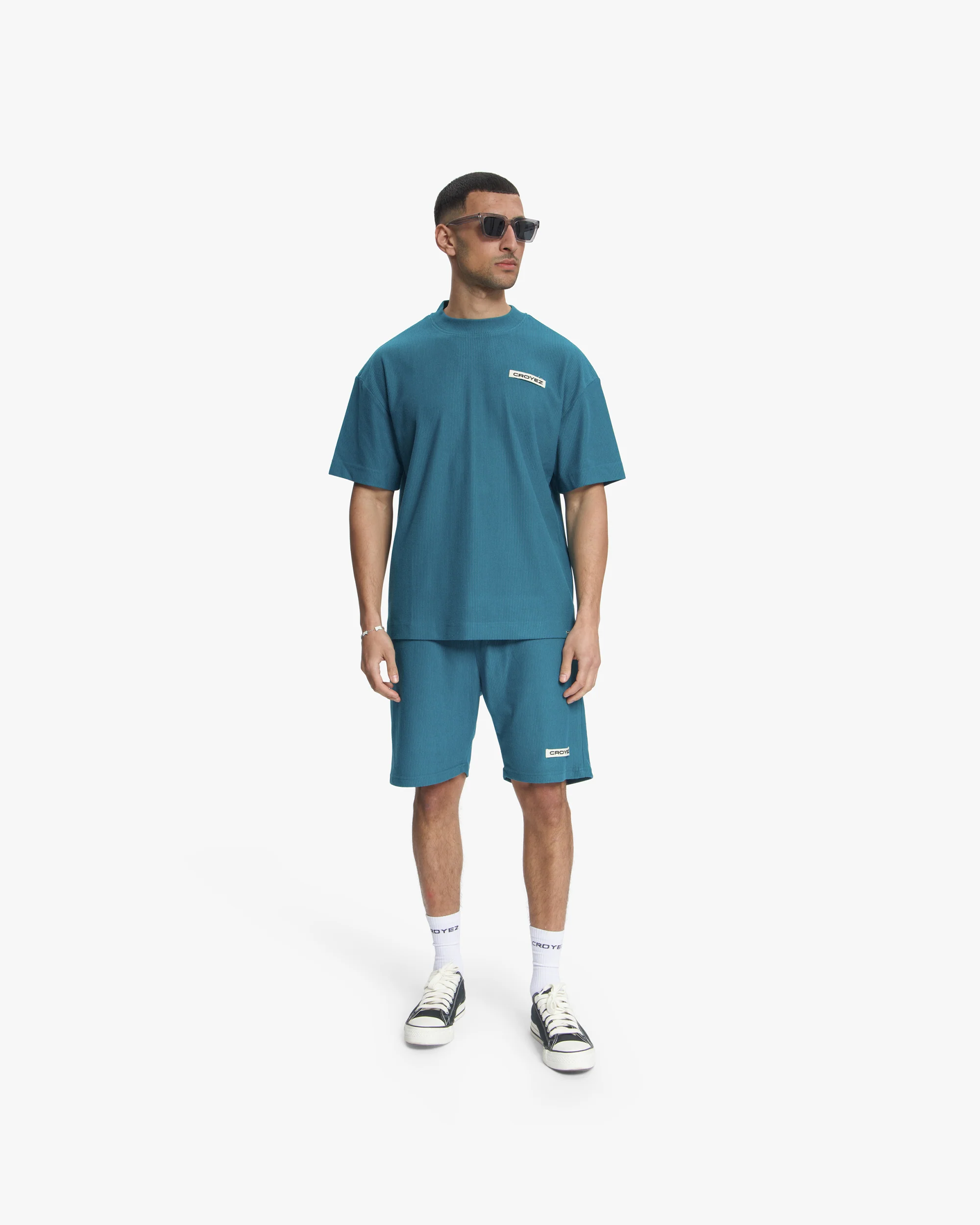 Croyez Plisse T-Shirt | Dark Teal - Image 5