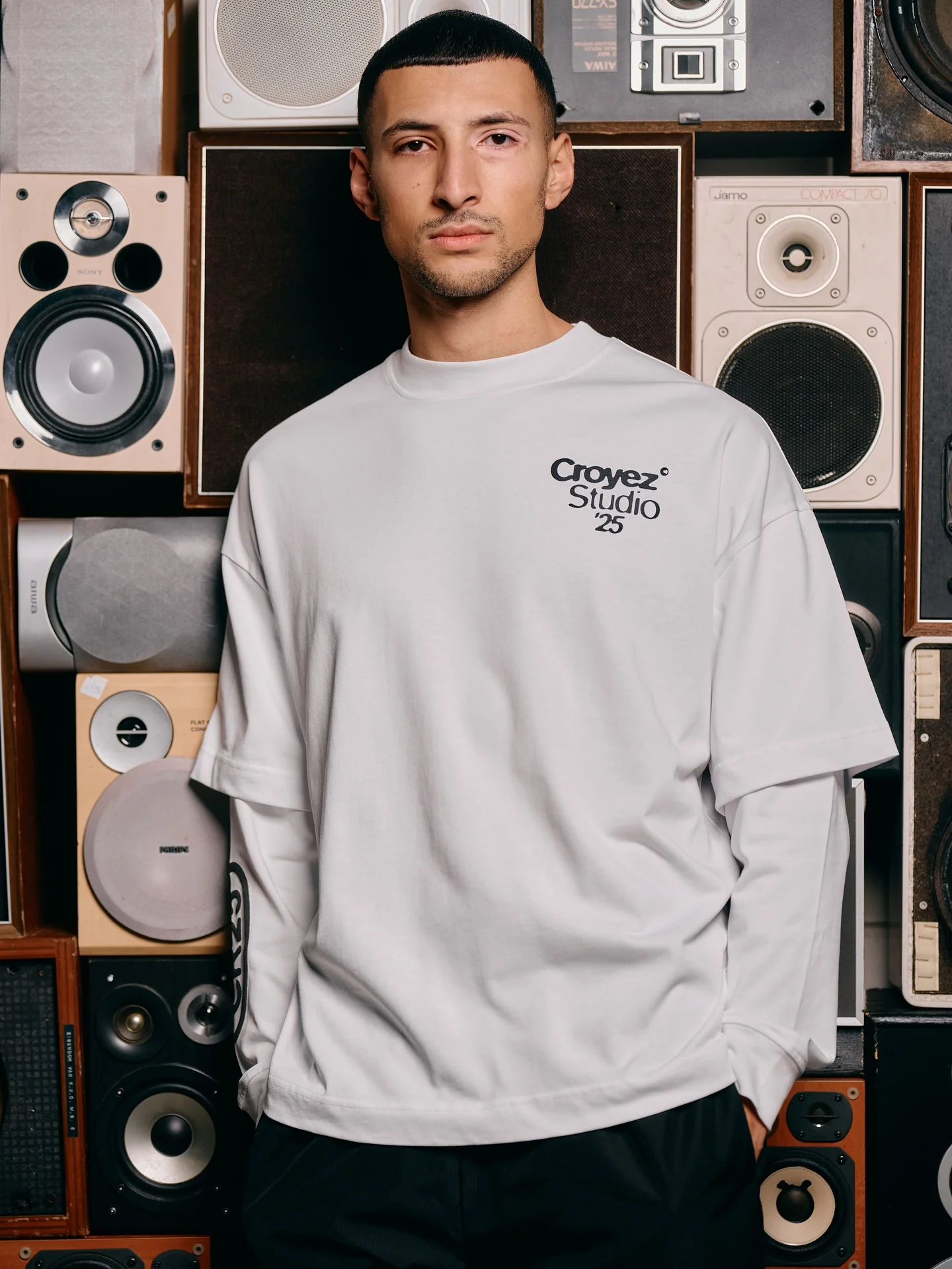 Croyez Pop-Up Longsleeve T-Shirt | White - Image 3