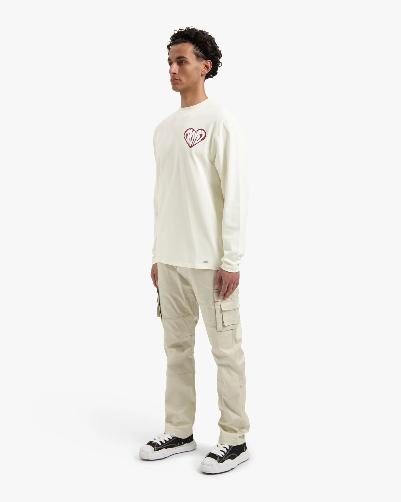 CROYEZ PUFFED HEART LONGSLEEVE T-SHIRT | OFF-WHITE - Image 7