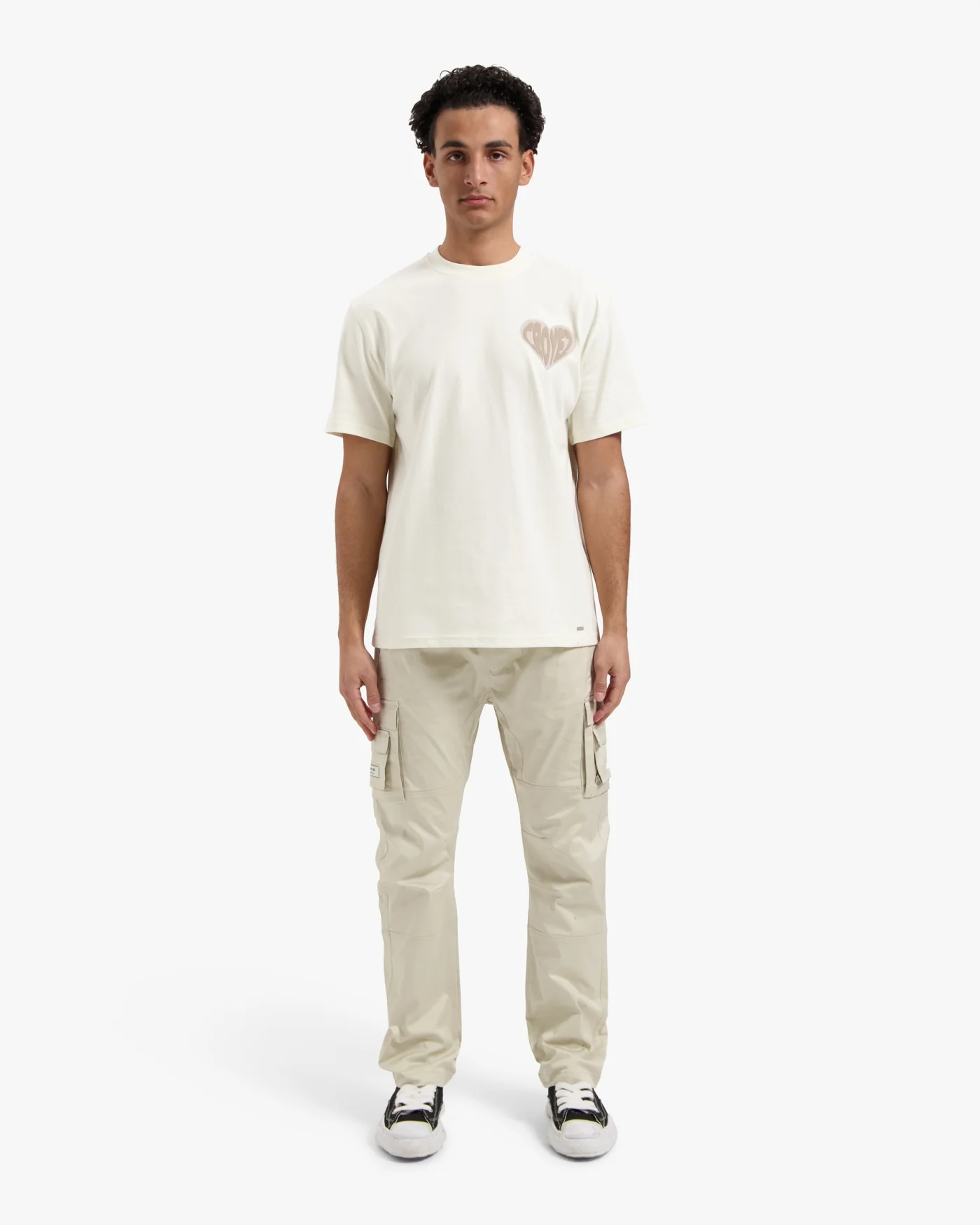 CROYEZ PUFFED HEART T-SHIRT | OFF-WHITE/BEIGE - Image 5