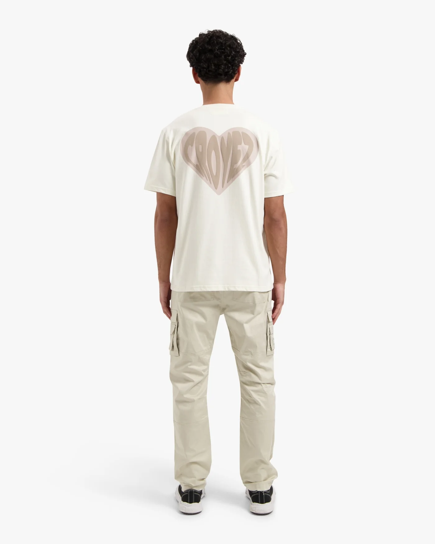 CROYEZ PUFFED HEART T-SHIRT | OFF-WHITE/BEIGE - Image 6