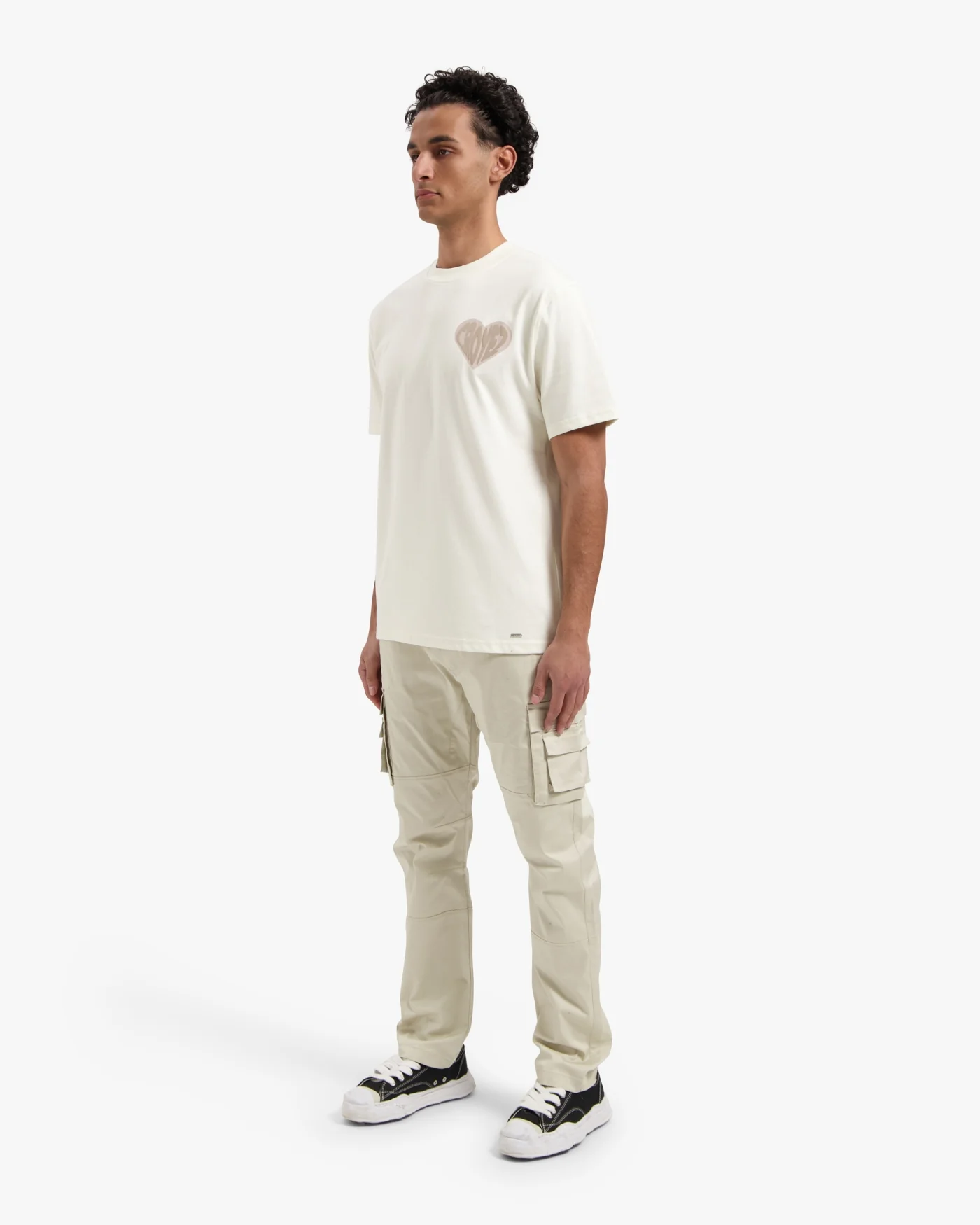 CROYEZ PUFFED HEART T-SHIRT | OFF-WHITE/BEIGE - Image 7
