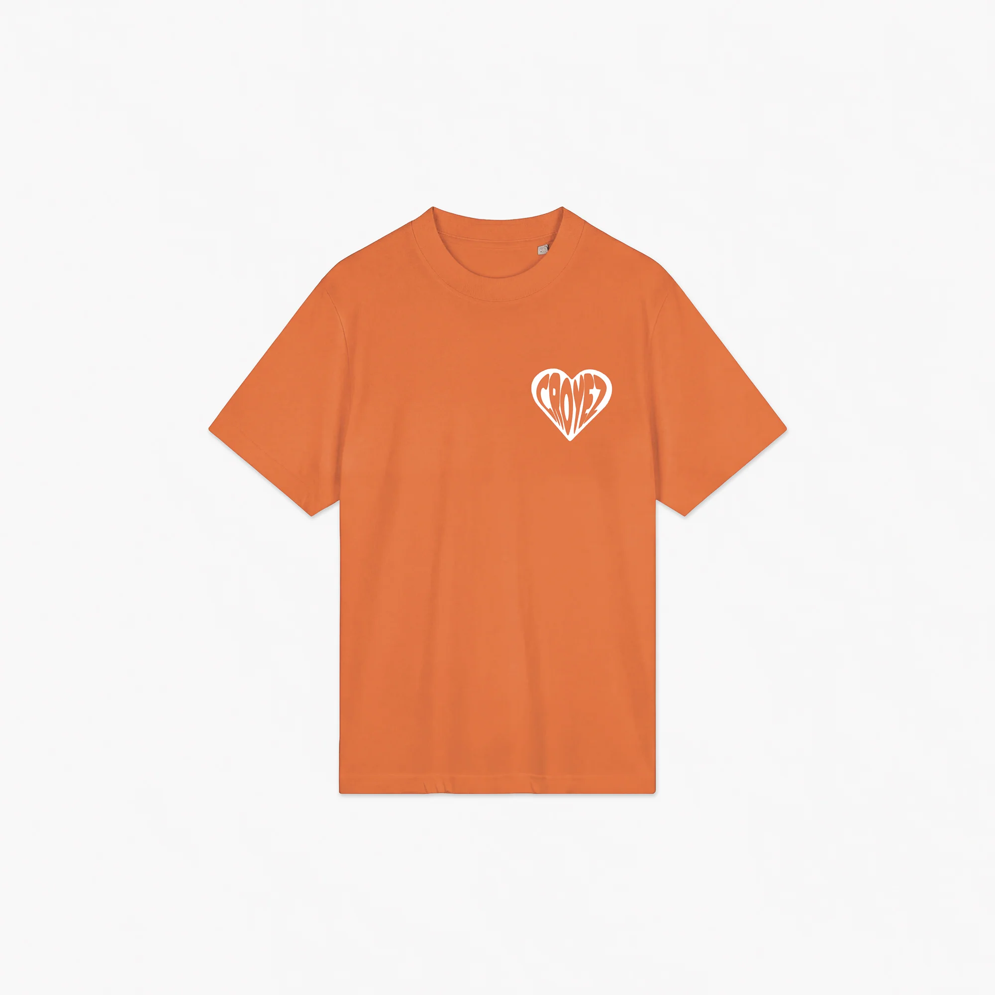 Croyez Puffed Heart T-Shirt | Orange