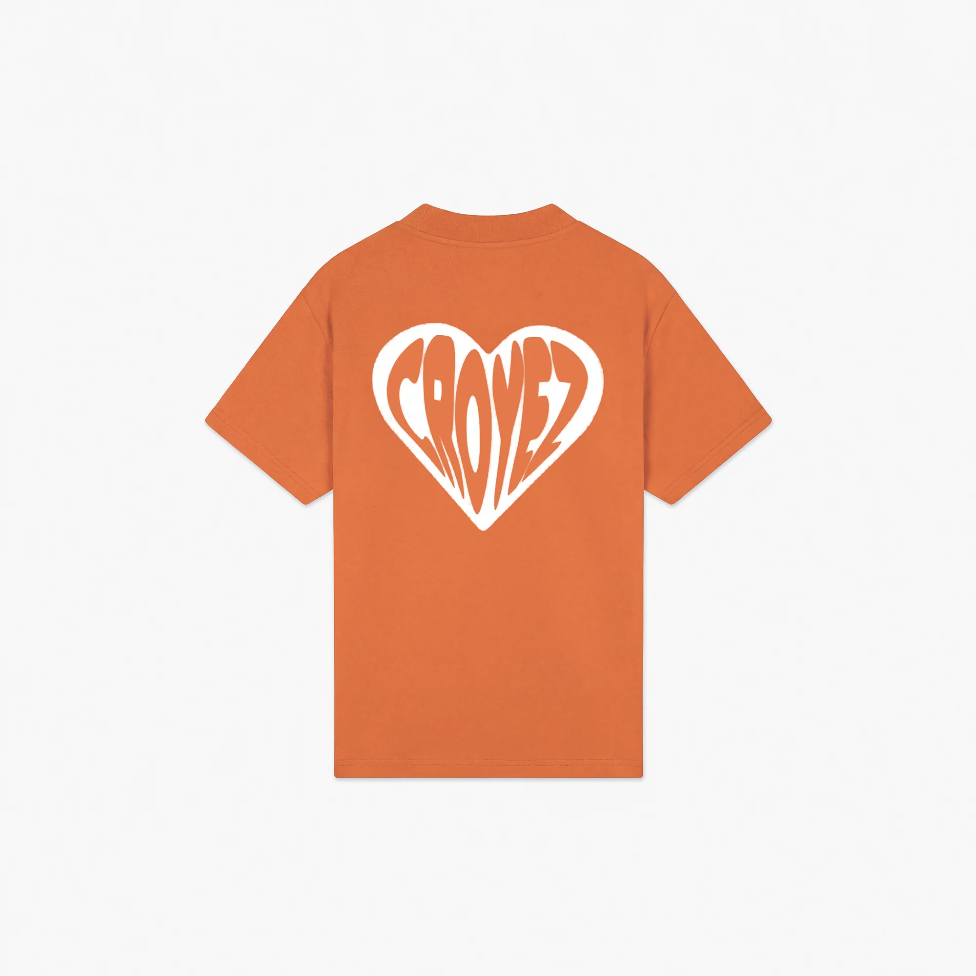 Croyez Puffed Heart T-Shirt | Orange - Image 2