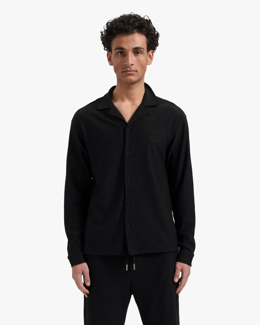 Croyez Ribbed Longsleeve Set | Black - Image 5