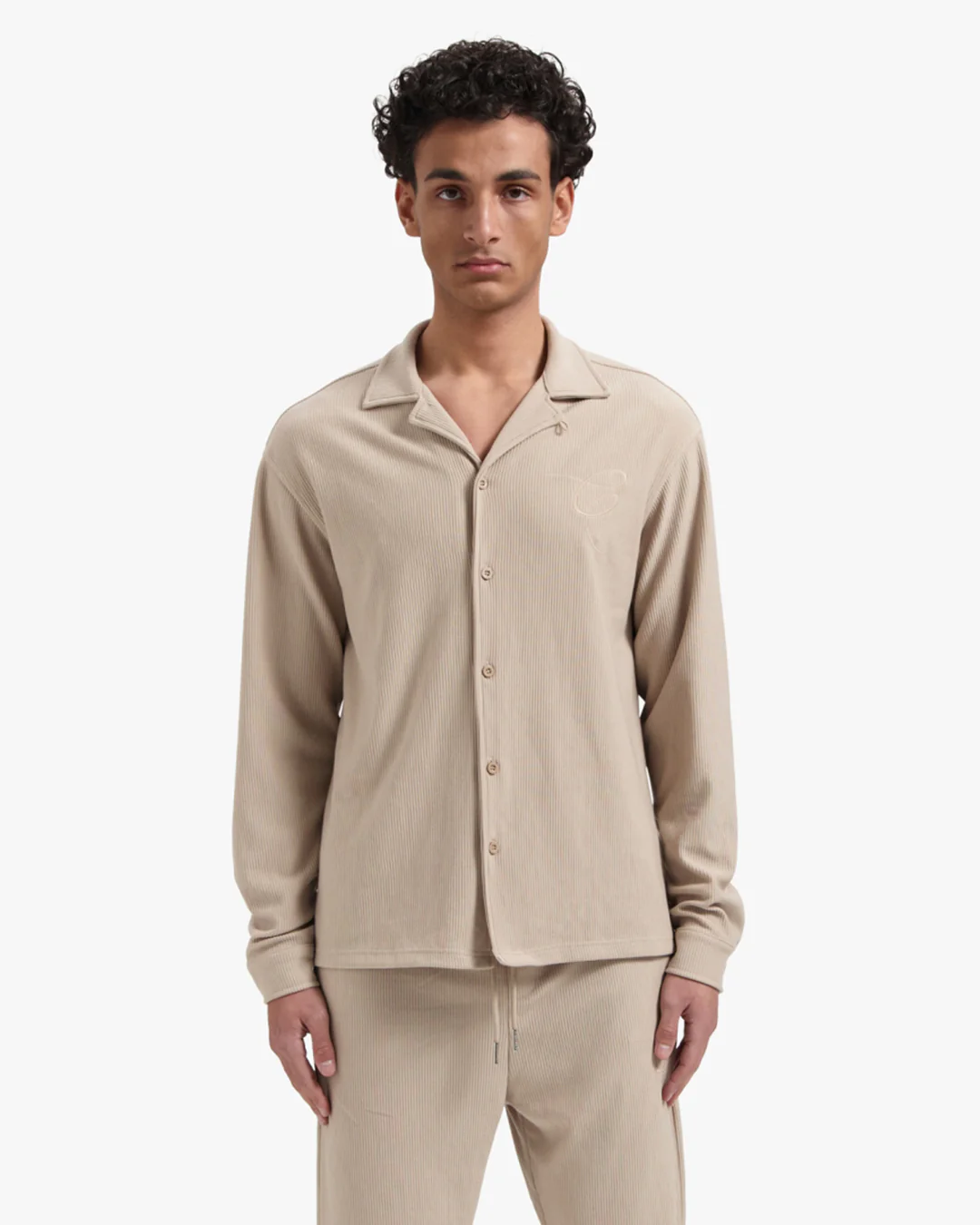Croyez Ribbed Longsleeve Set | Sand - Image 5