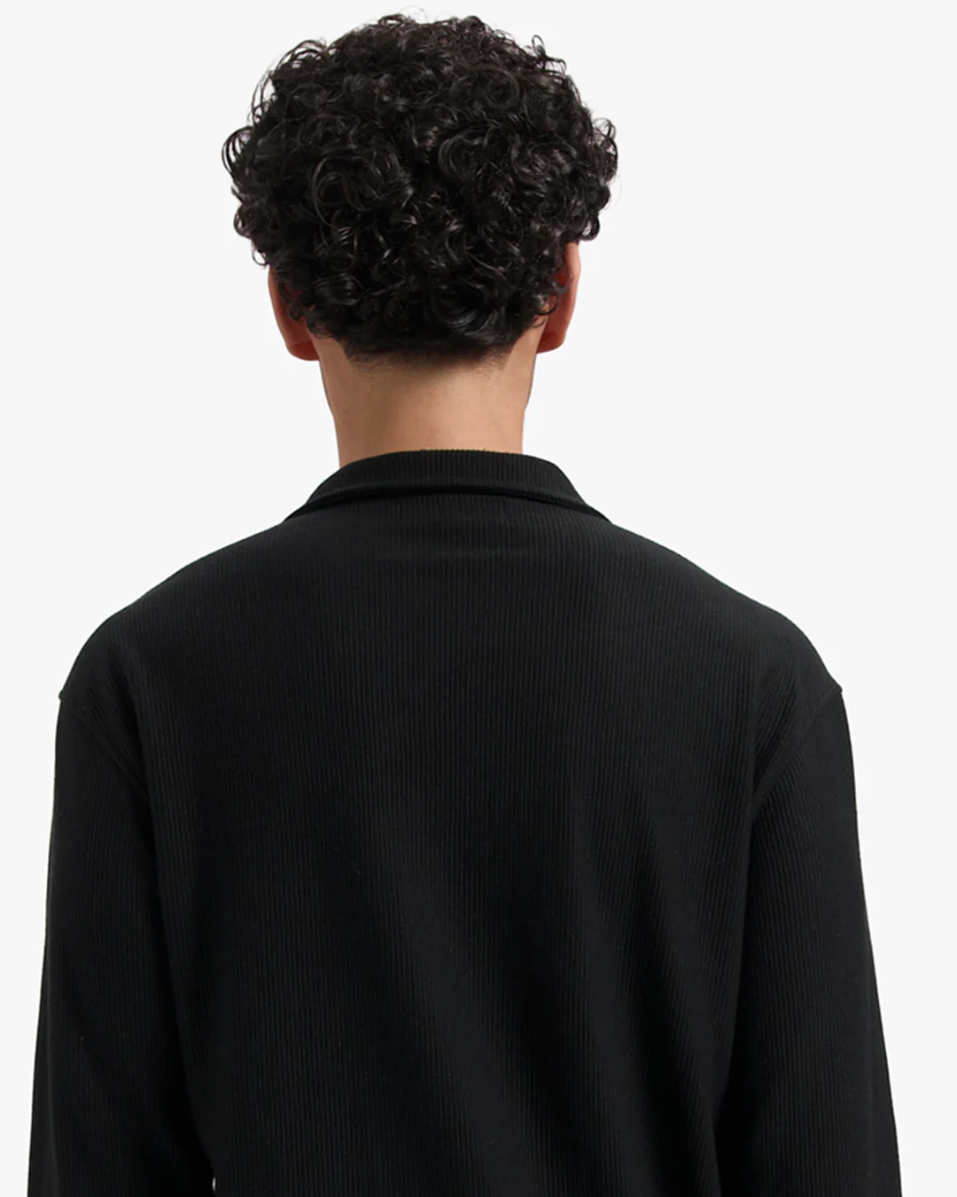 CROYEZ RIBBED LONGSLEEVE SHIRT | BLACK - Image 4