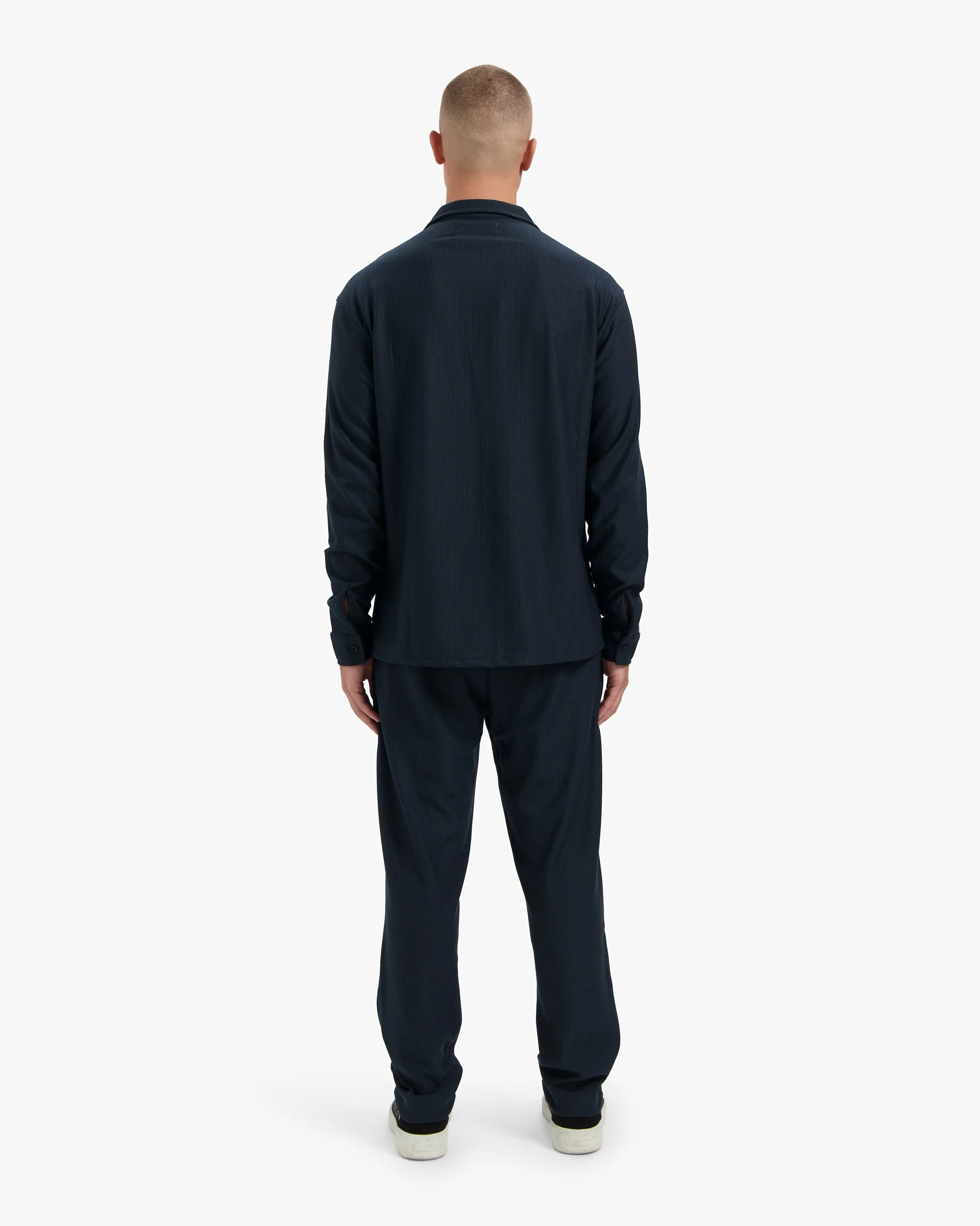 Croyez Ribbed Longsleeve Shirt | Navy - Image 4