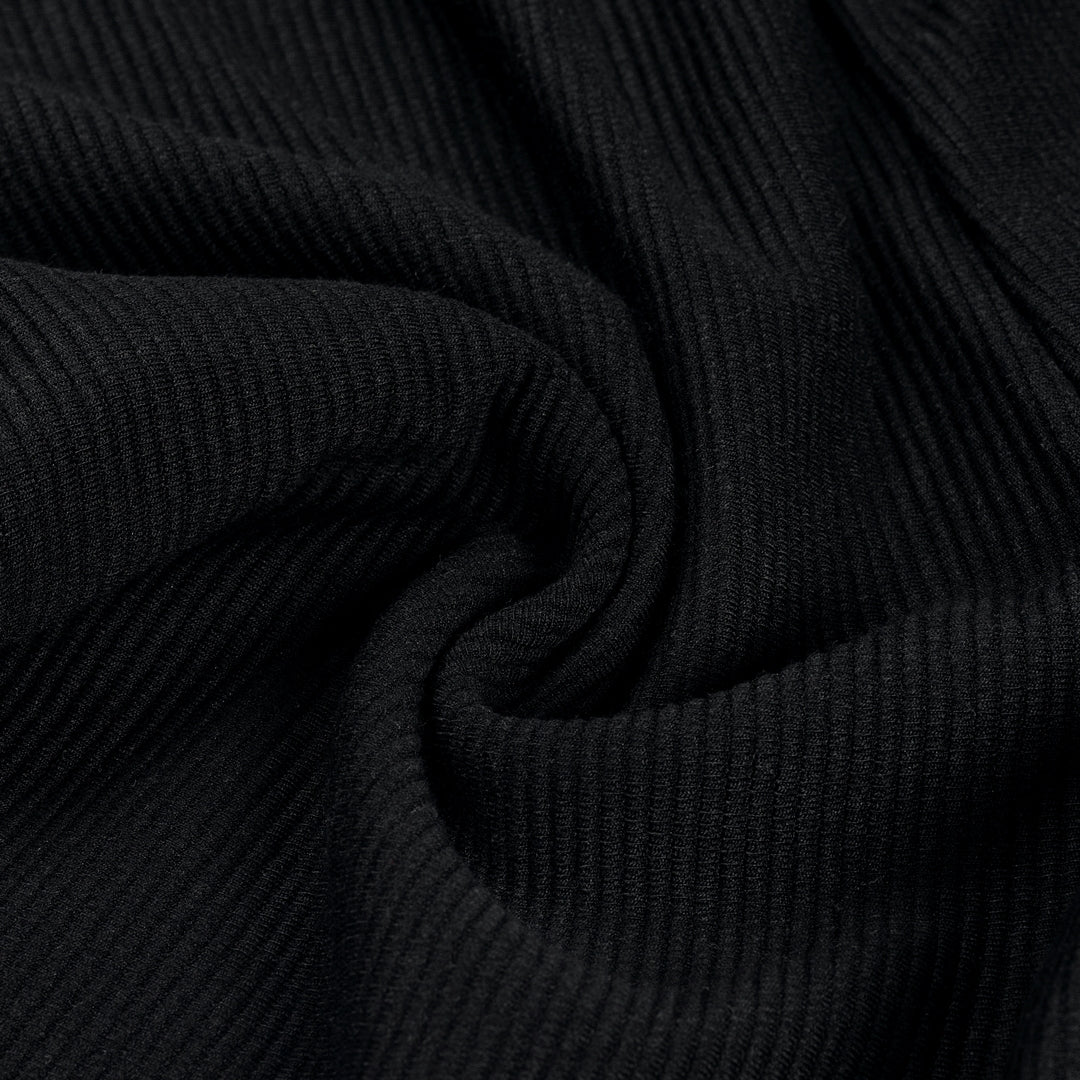 CROYEZ RIBBED SHORTS | BLACK - Image 8