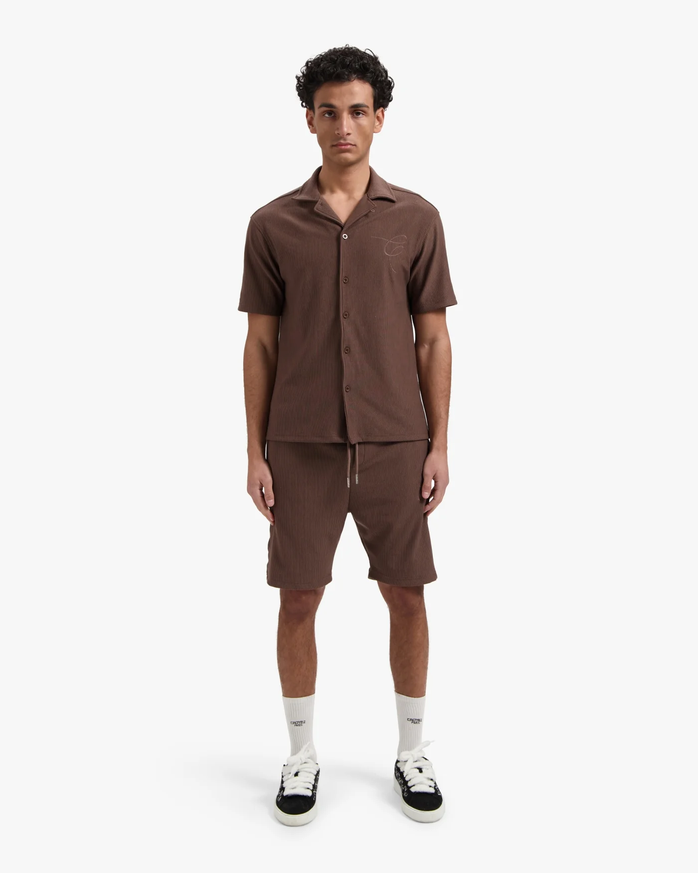 CROYEZ RIBBED SHORTS | BROWN - Image 5