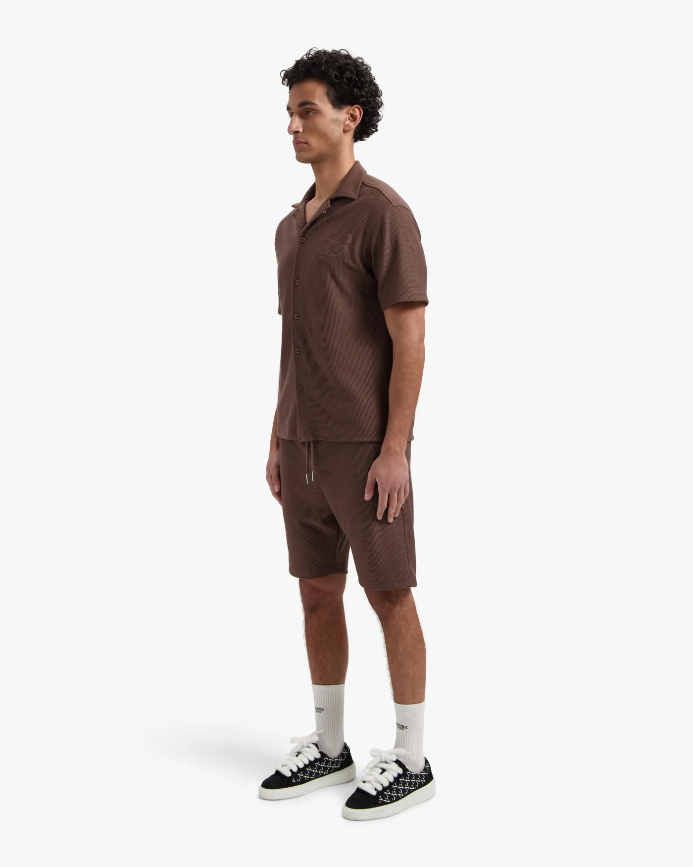 CROYEZ RIBBED SHORTS | BROWN - Image 7