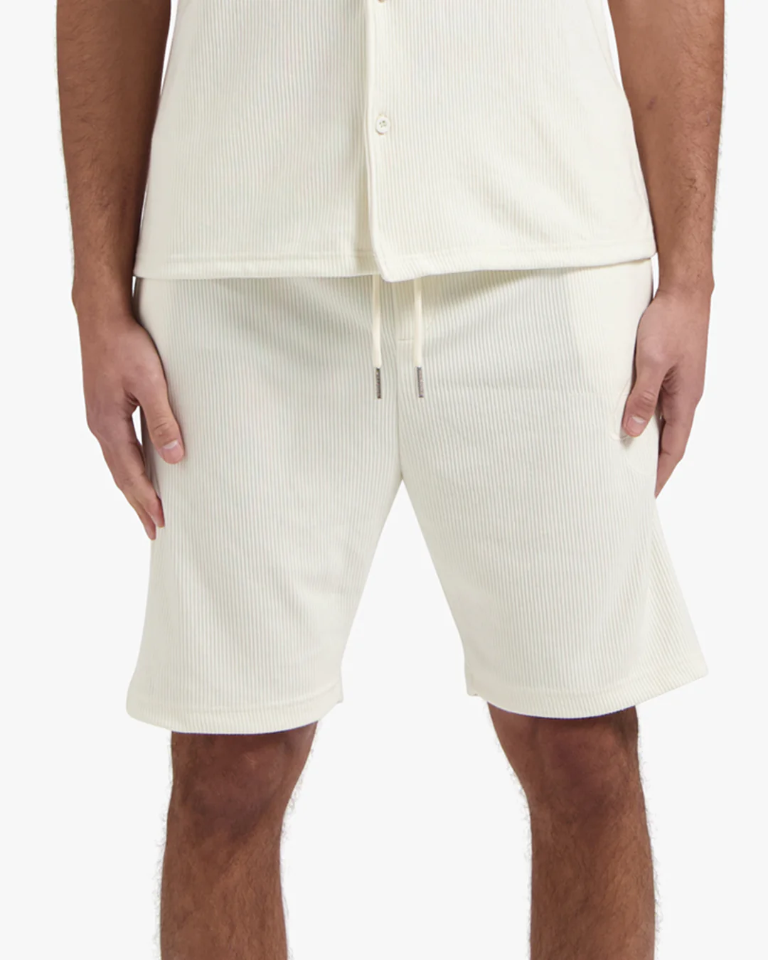 CROYEZ RIBBED SHORTS | OFF-WHITE - Image 3