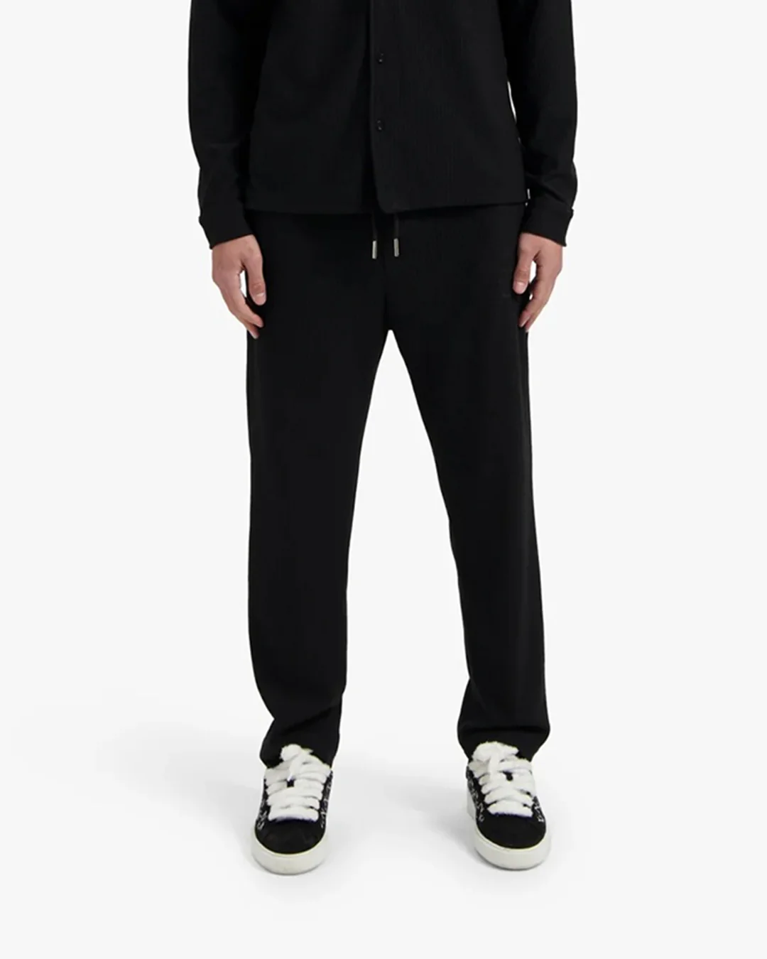 CROYEZ RIBBED STRAIGHT LEG PANTS | BLACK - Image 3