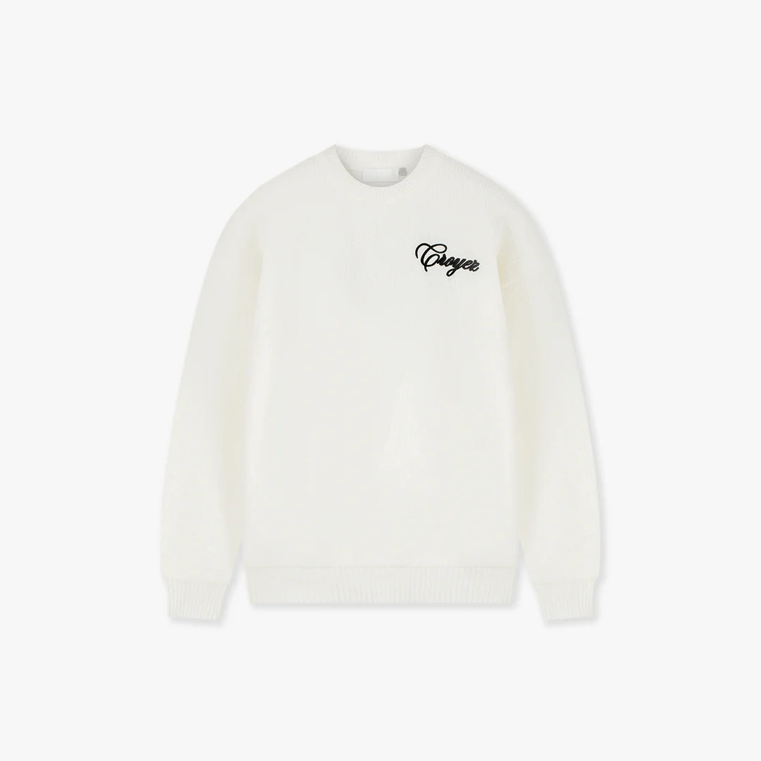 Croyez Script Knit Sweater | Off-White