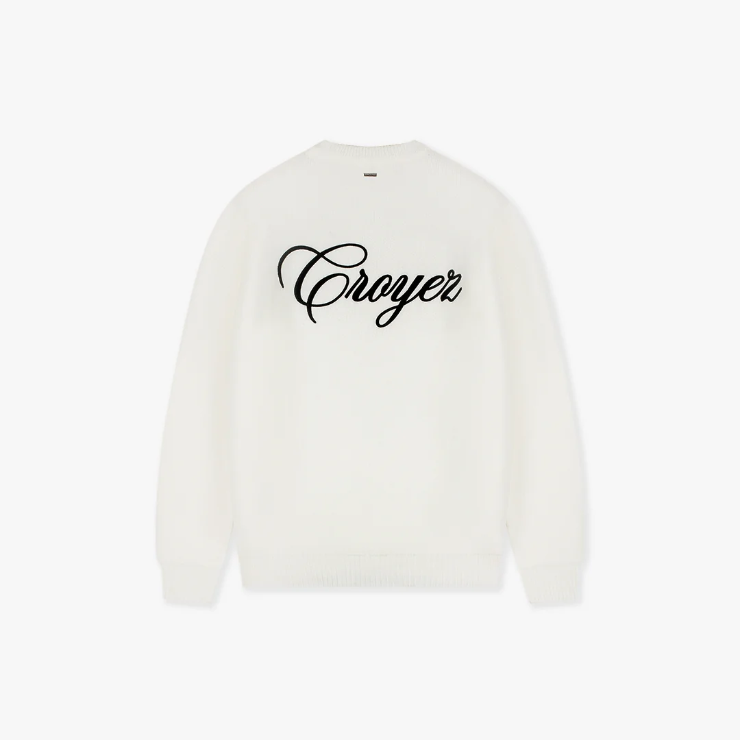 Croyez Script Knit Sweater | Off-White - Image 2