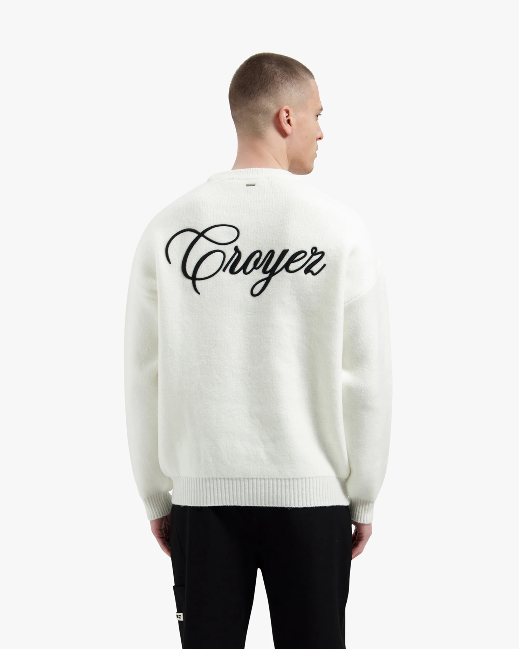 Croyez Script Knit Sweater | Off-White - Image 4