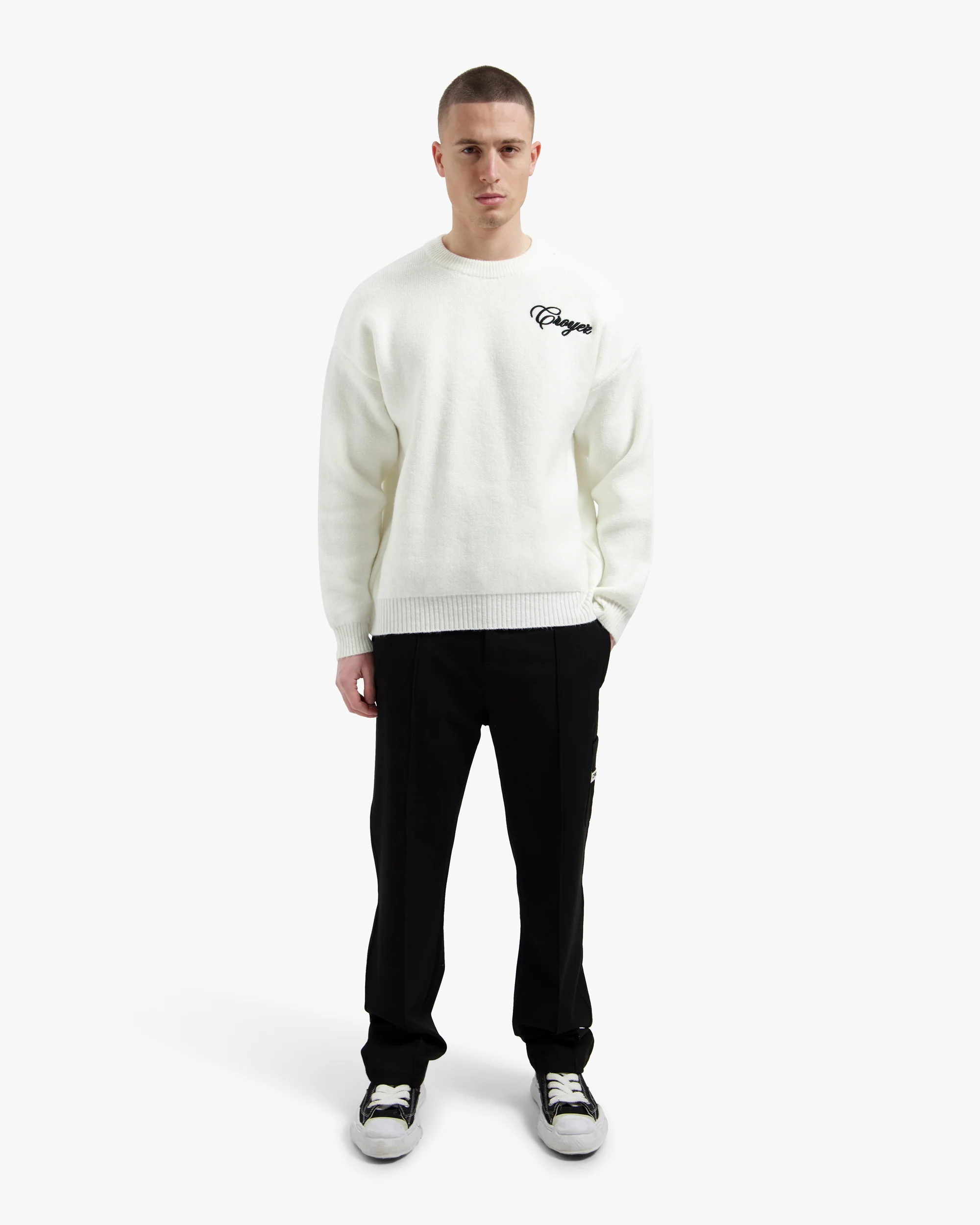 Croyez Script Knit Sweater | Off-White - Image 5