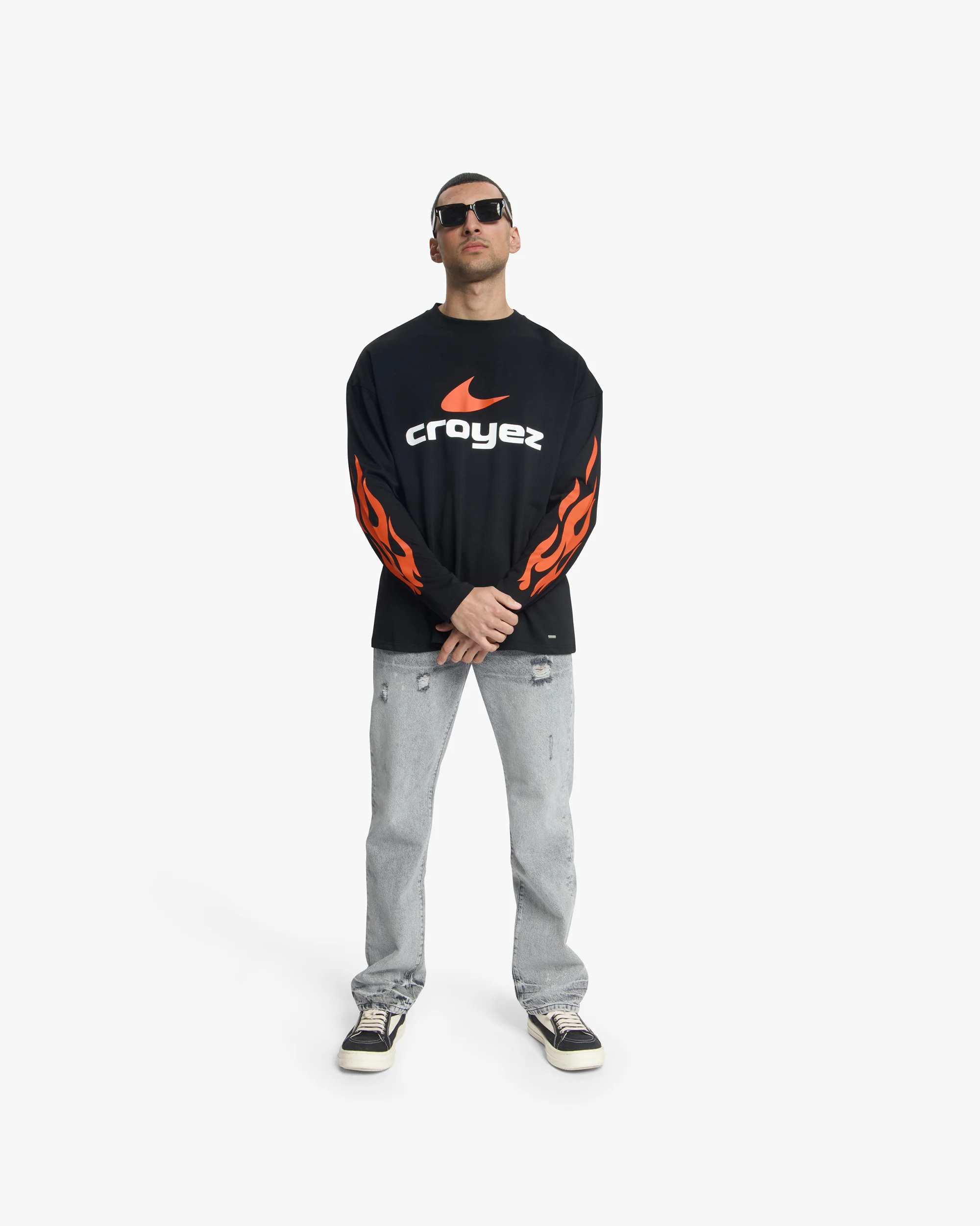 Croyez Service Dept Longsleeve | Black/Orange - Image 5