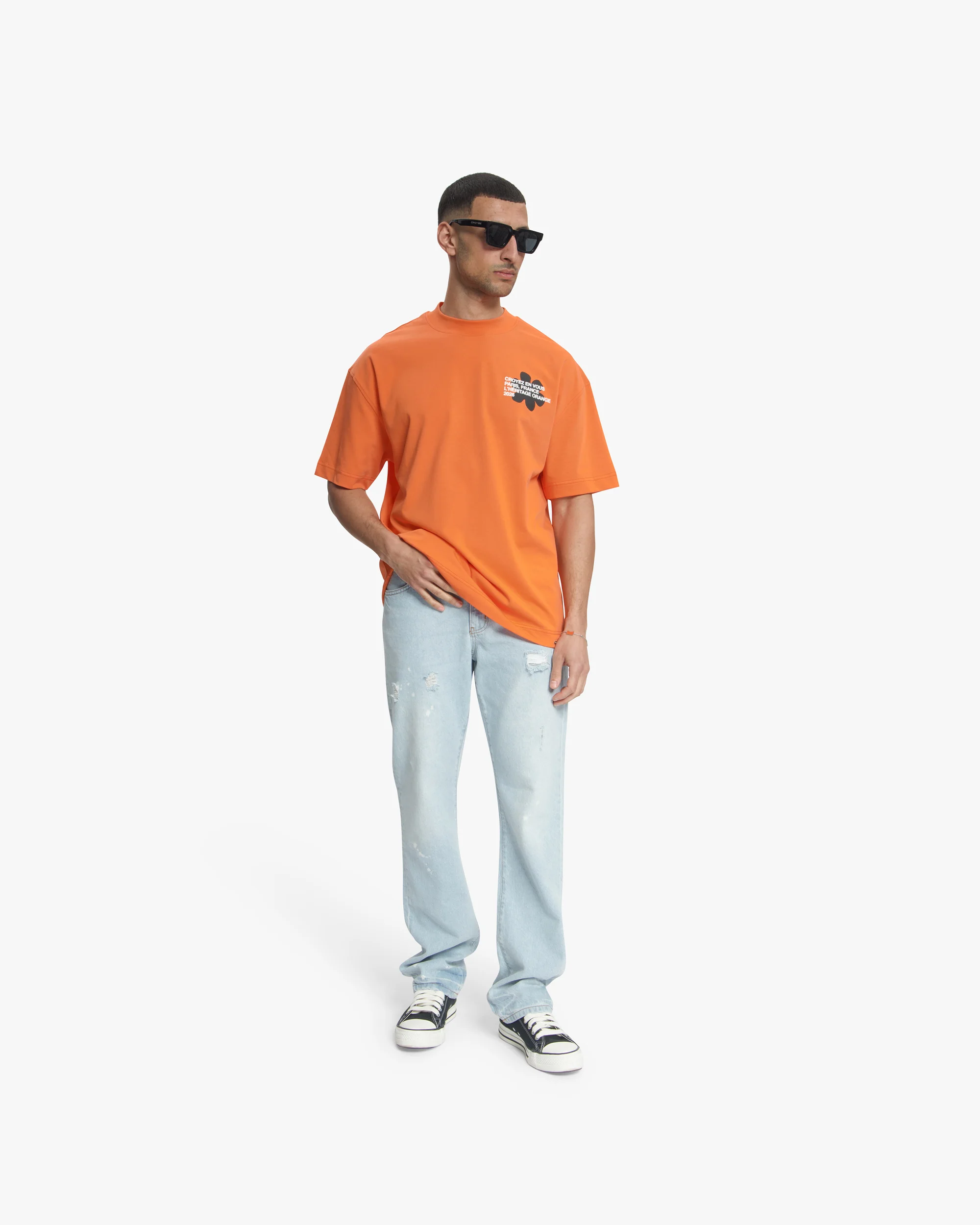Croyez Silhouette T-Shirt | Orange - Image 5