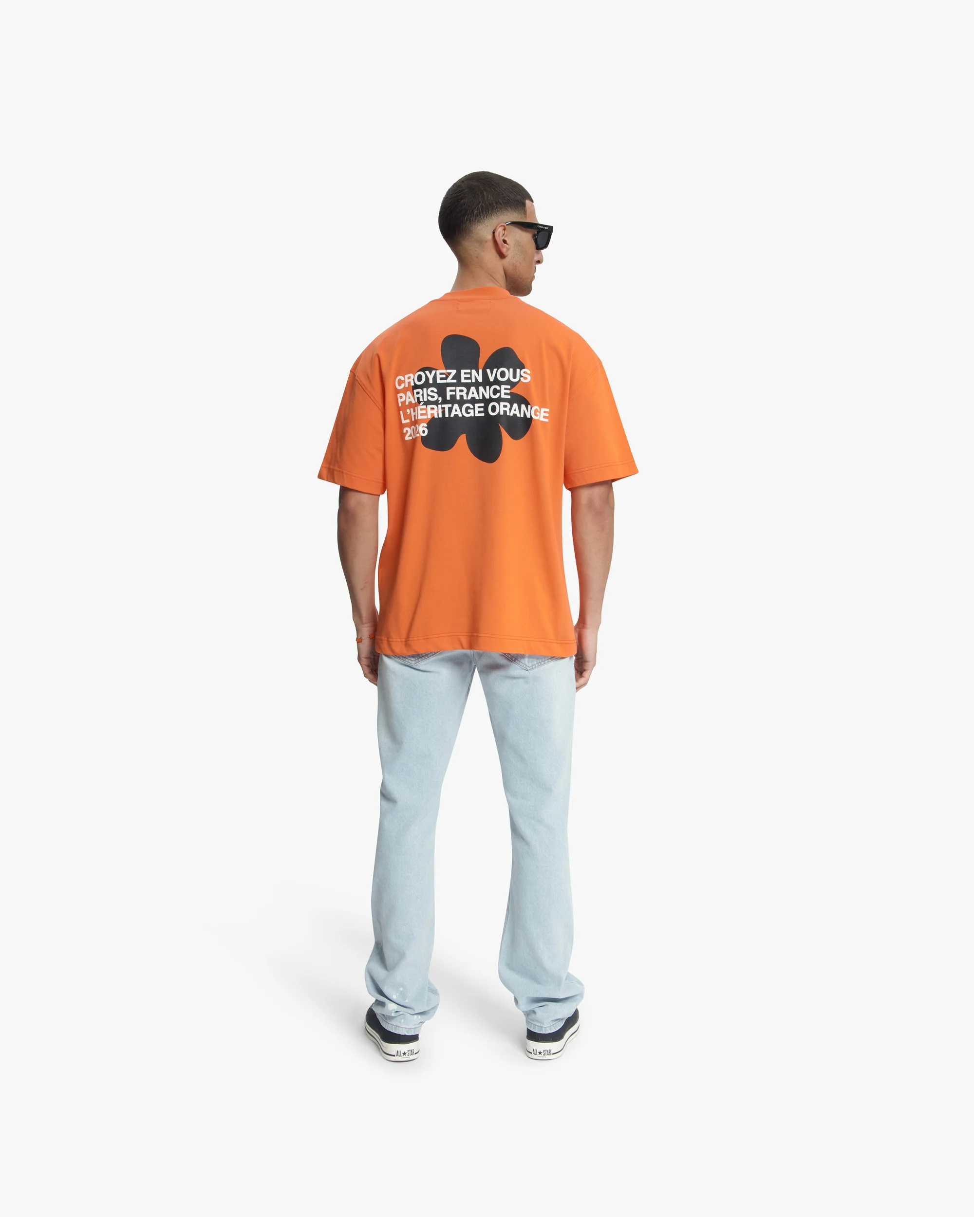 Croyez Silhouette T-Shirt | Orange - Image 6
