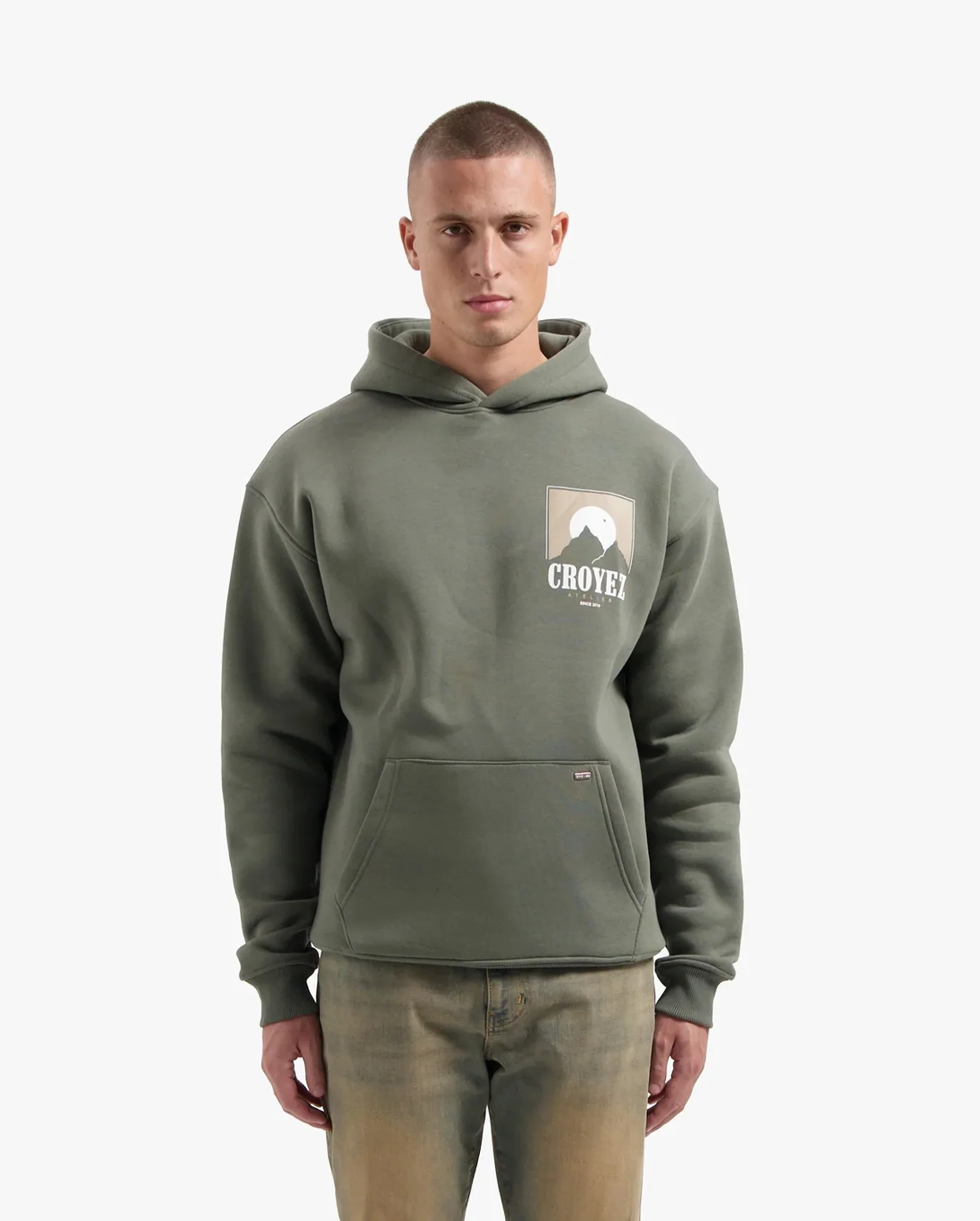 CROYEZ SLOPES HOODIE | DUSTY OLIVE - Image 3